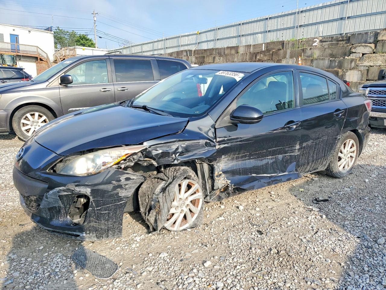 2012 Mazda 3 I Black vin: JM1BL1V79C1592671