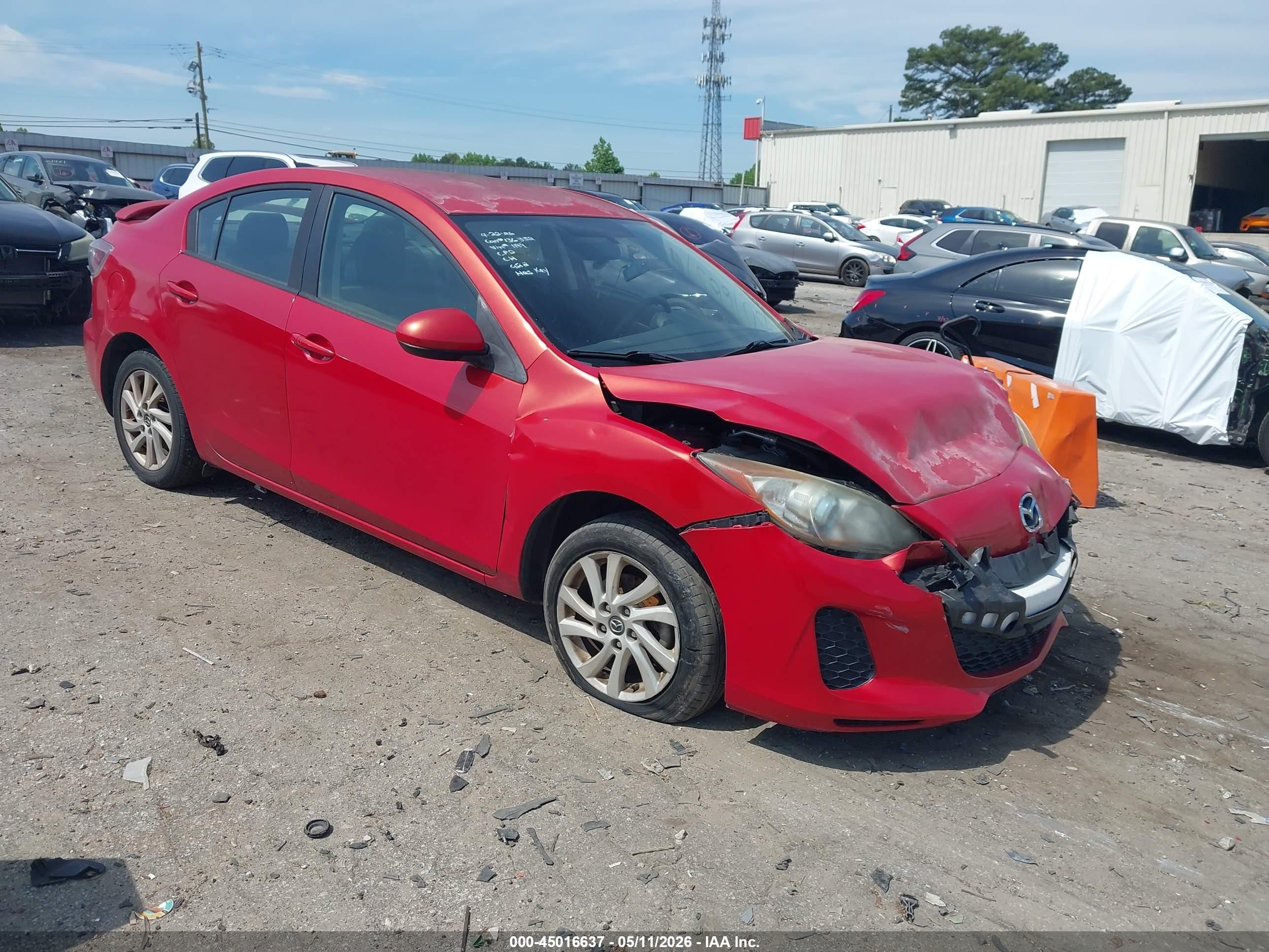 2013 Mazda Mazda3 I Touring Red vin: JM1BL1V79D1781144