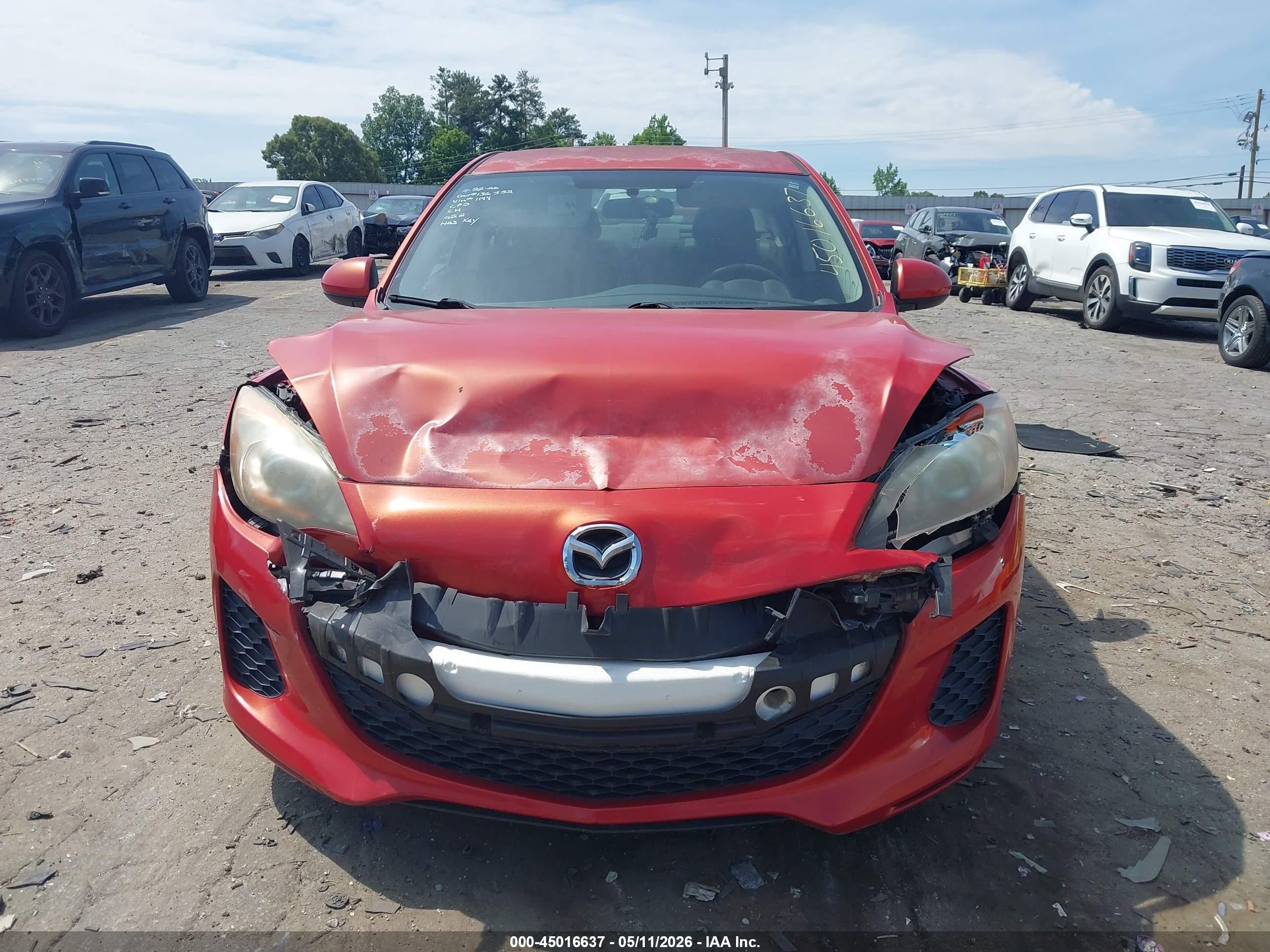 2013 Mazda Mazda3 I Touring Red vin: JM1BL1V79D1781144