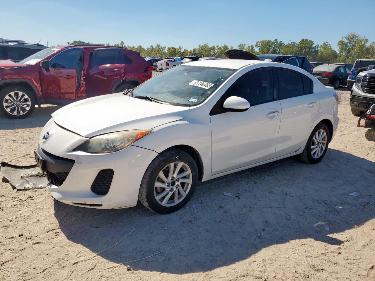 2012 Mazda 3 I White vin: JM1BL1V7XC1567956