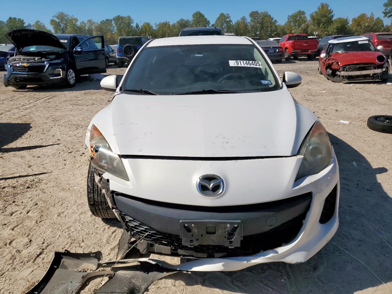 2012 Mazda 3 I White vin: JM1BL1V7XC1567956