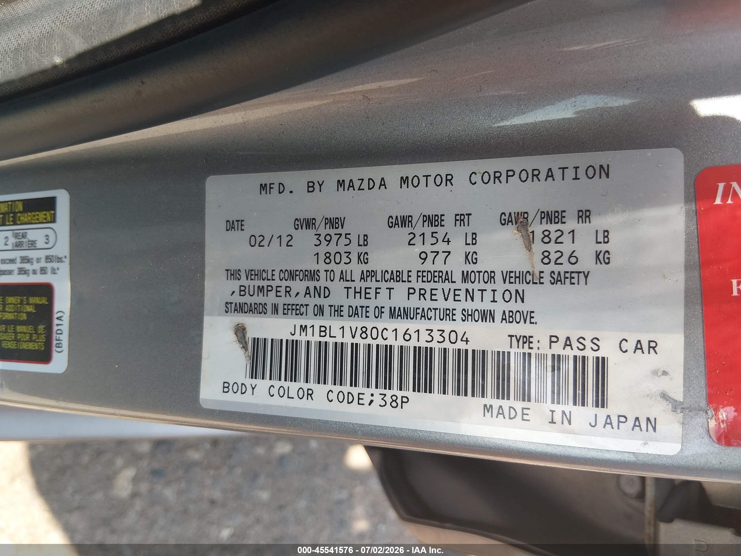 2012 Mazda Mazda3 I Touring Silver vin: JM1BL1V80C1613304