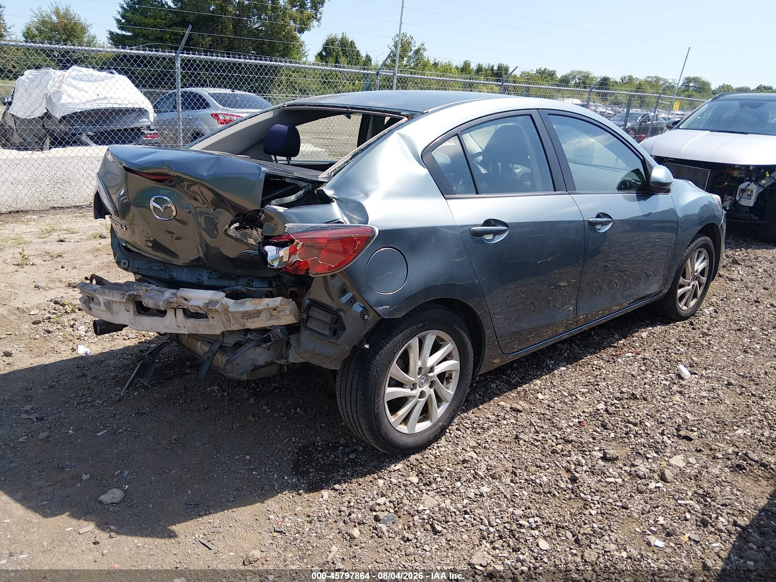2012 Mazda Mazda3 I Touring Blue vin: JM1BL1V81C1575355