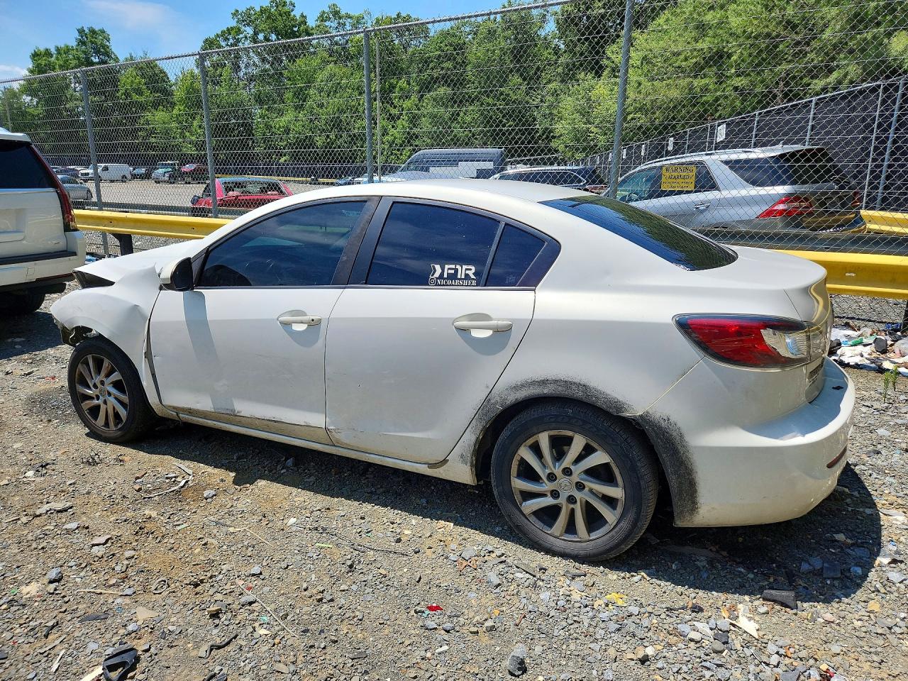 2012 Mazda 3 I White vin: JM1BL1V81C1631133