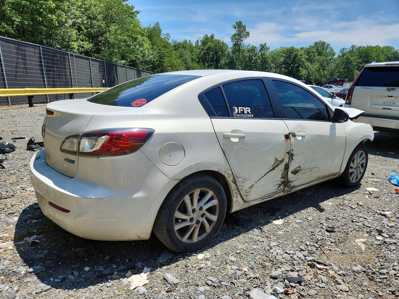2012 Mazda 3 I White vin: JM1BL1V81C1631133
