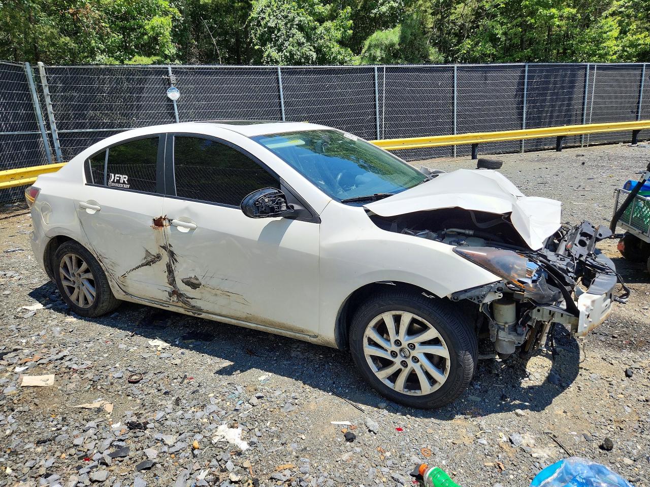 2012 Mazda 3 I White vin: JM1BL1V81C1631133