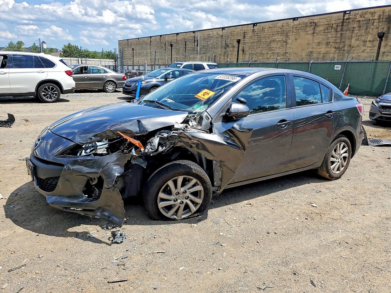 2012 Mazda 3 I Gray vin: JM1BL1V81C1650748