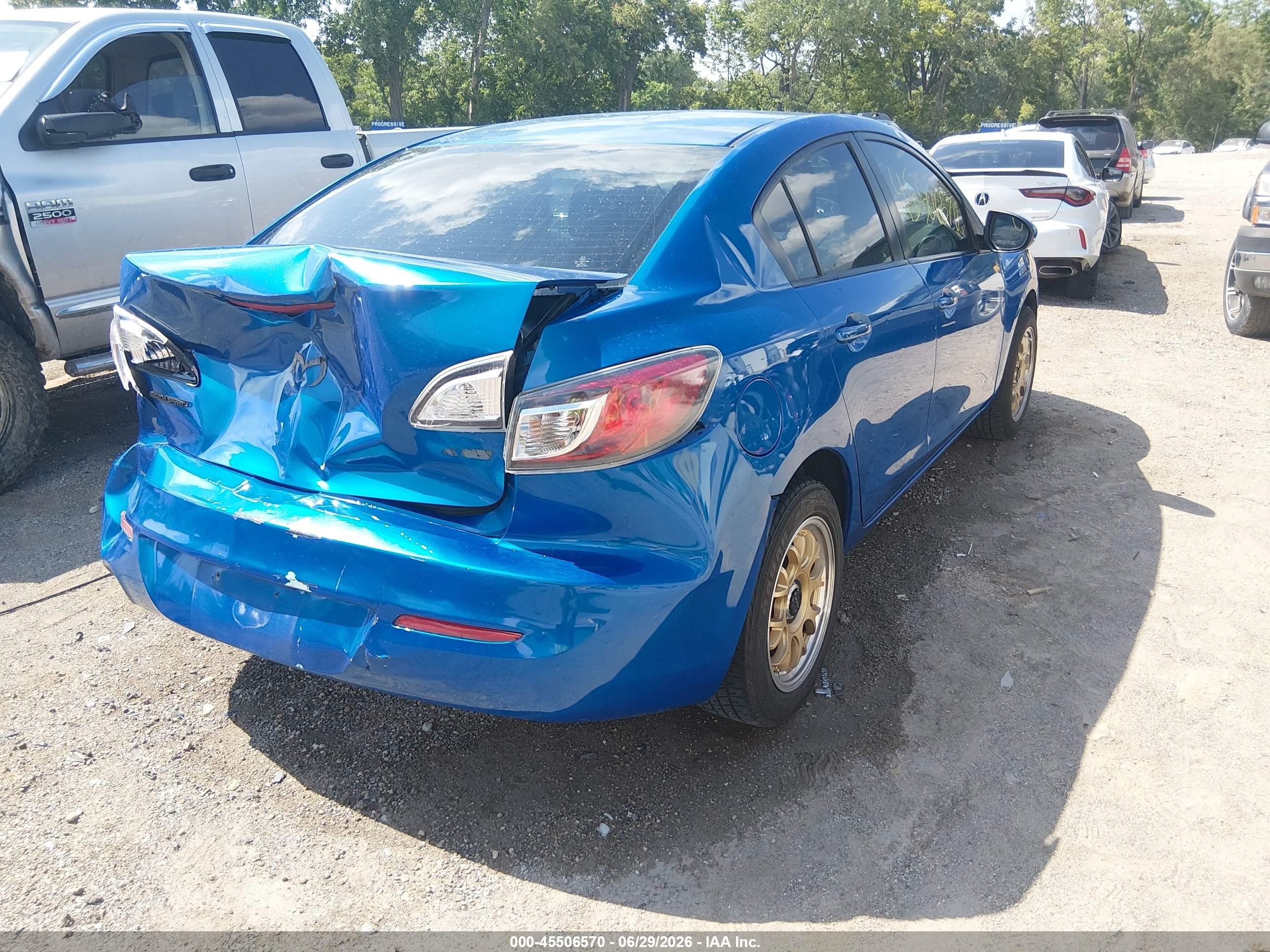 2012 Mazda Mazda3 I Touring Синий vin: JM1BL1V81C1689050