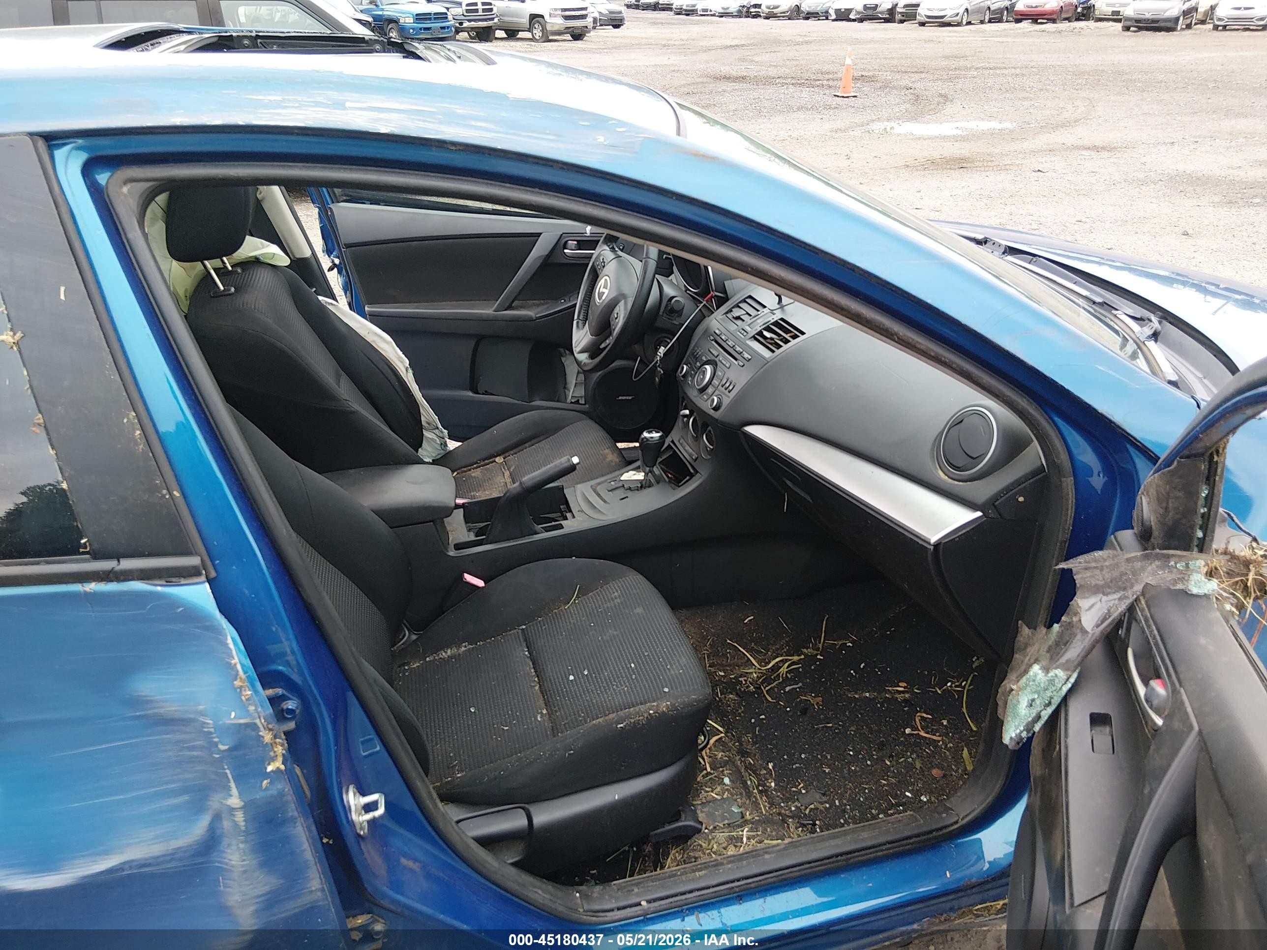 2012 Mazda Mazda3 I Touring Blue vin: JM1BL1V83C1654588