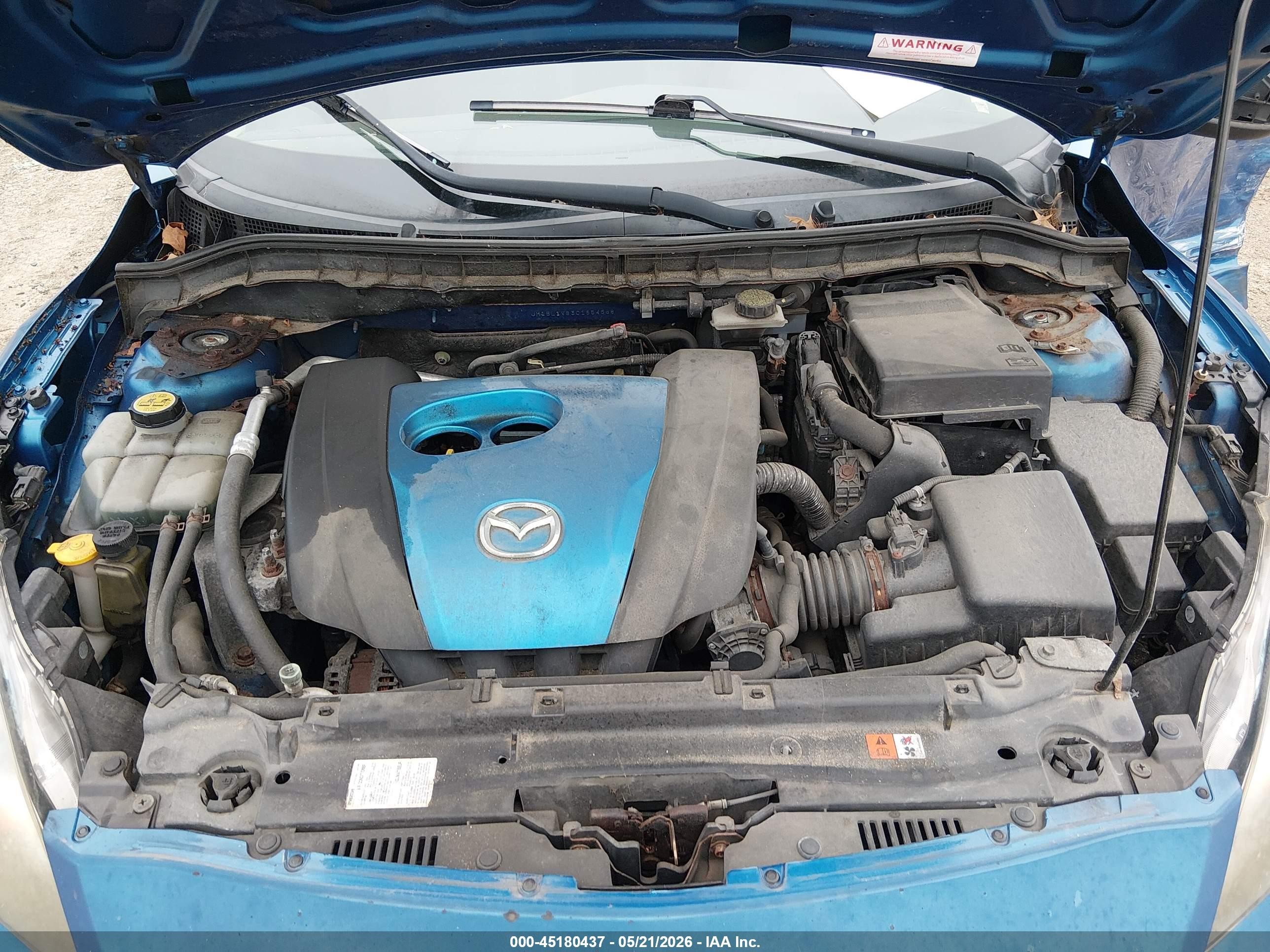 2012 Mazda Mazda3 I Touring Blue vin: JM1BL1V83C1654588