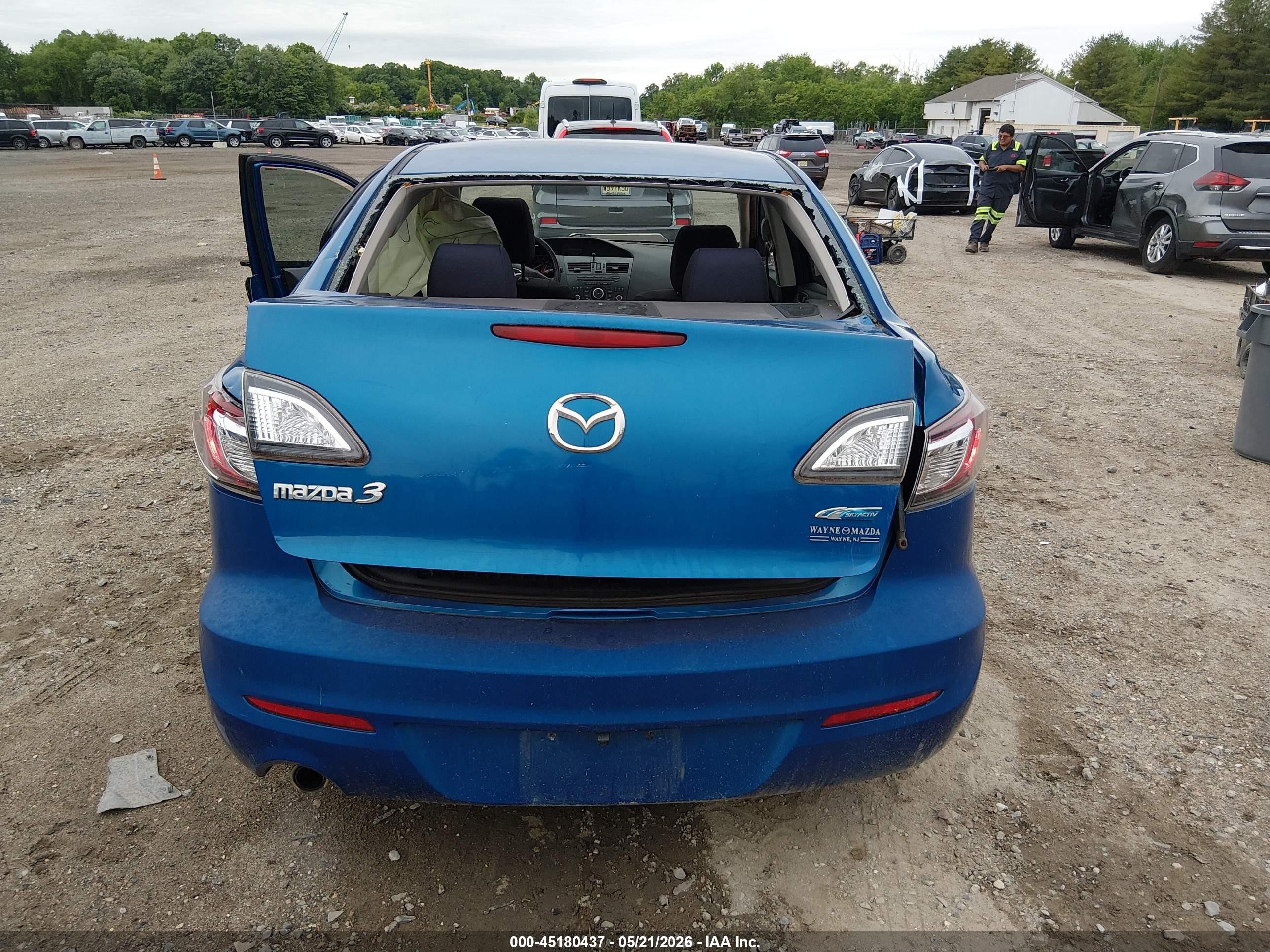 2012 Mazda Mazda3 I Touring Blue vin: JM1BL1V83C1654588