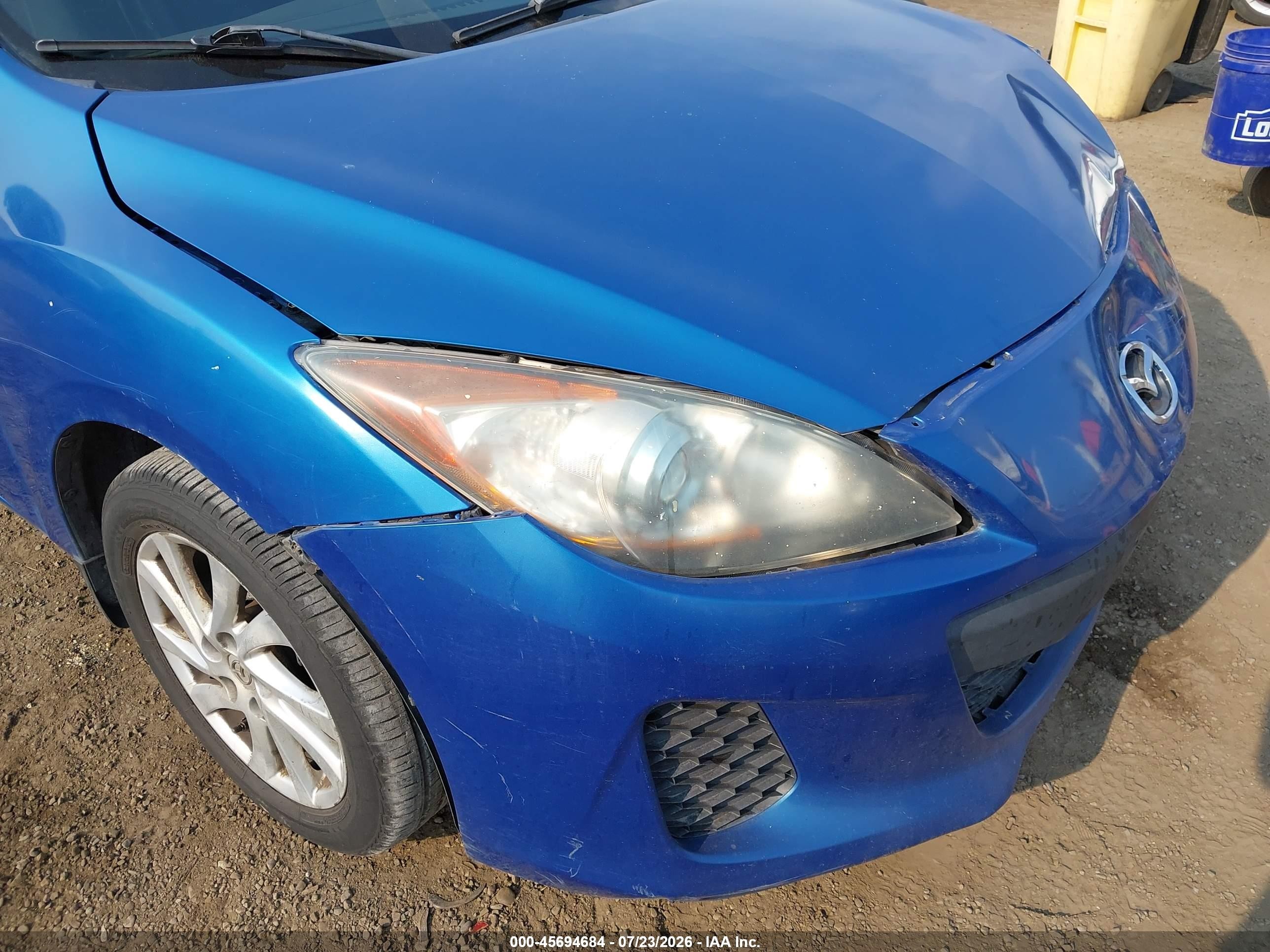 2012 Mazda Mazda3 I Touring Blue vin: JM1BL1V84C1677300