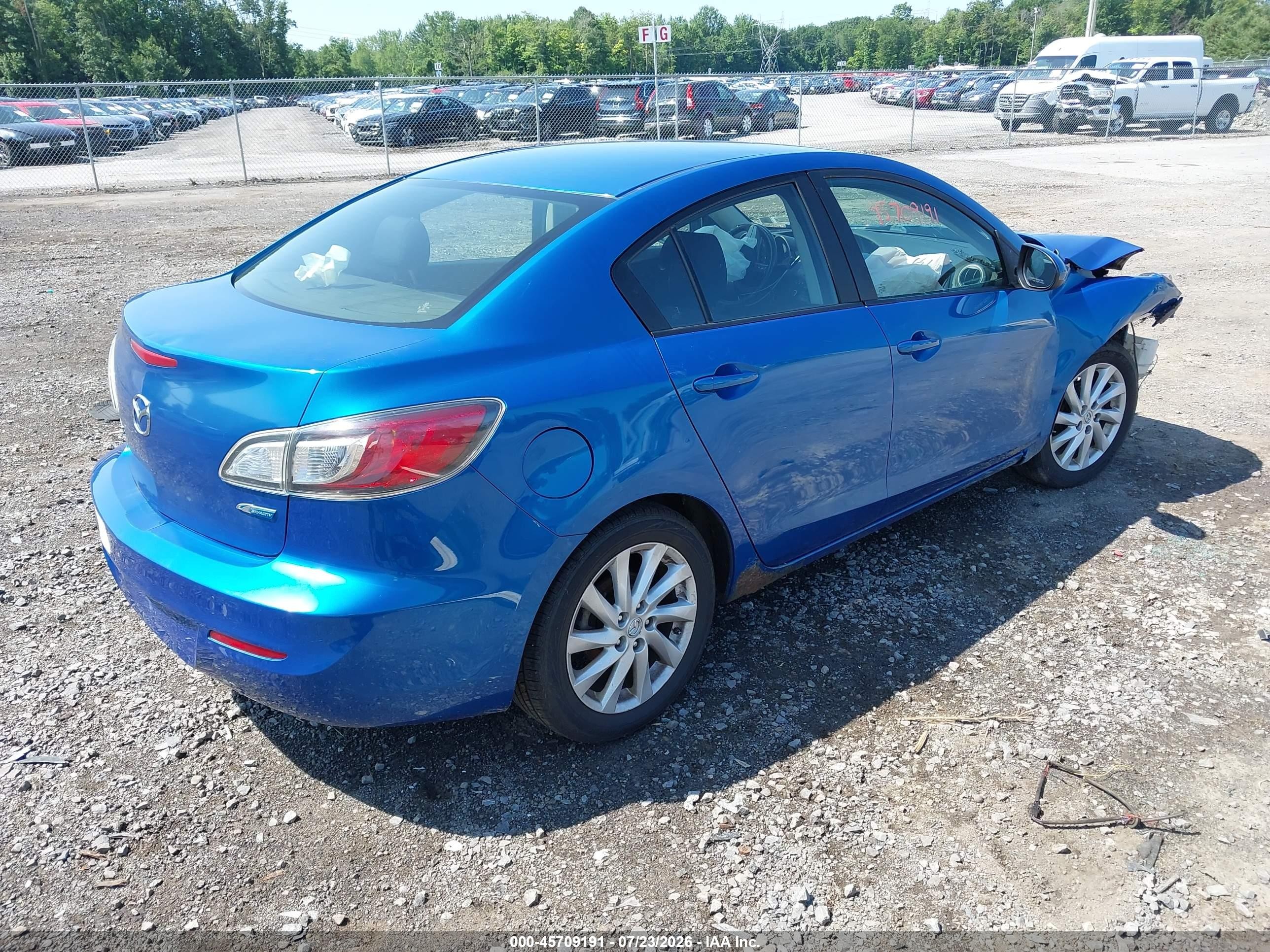 2012 Mazda Mazda3 I Touring Blue vin: JM1BL1V84C1684859
