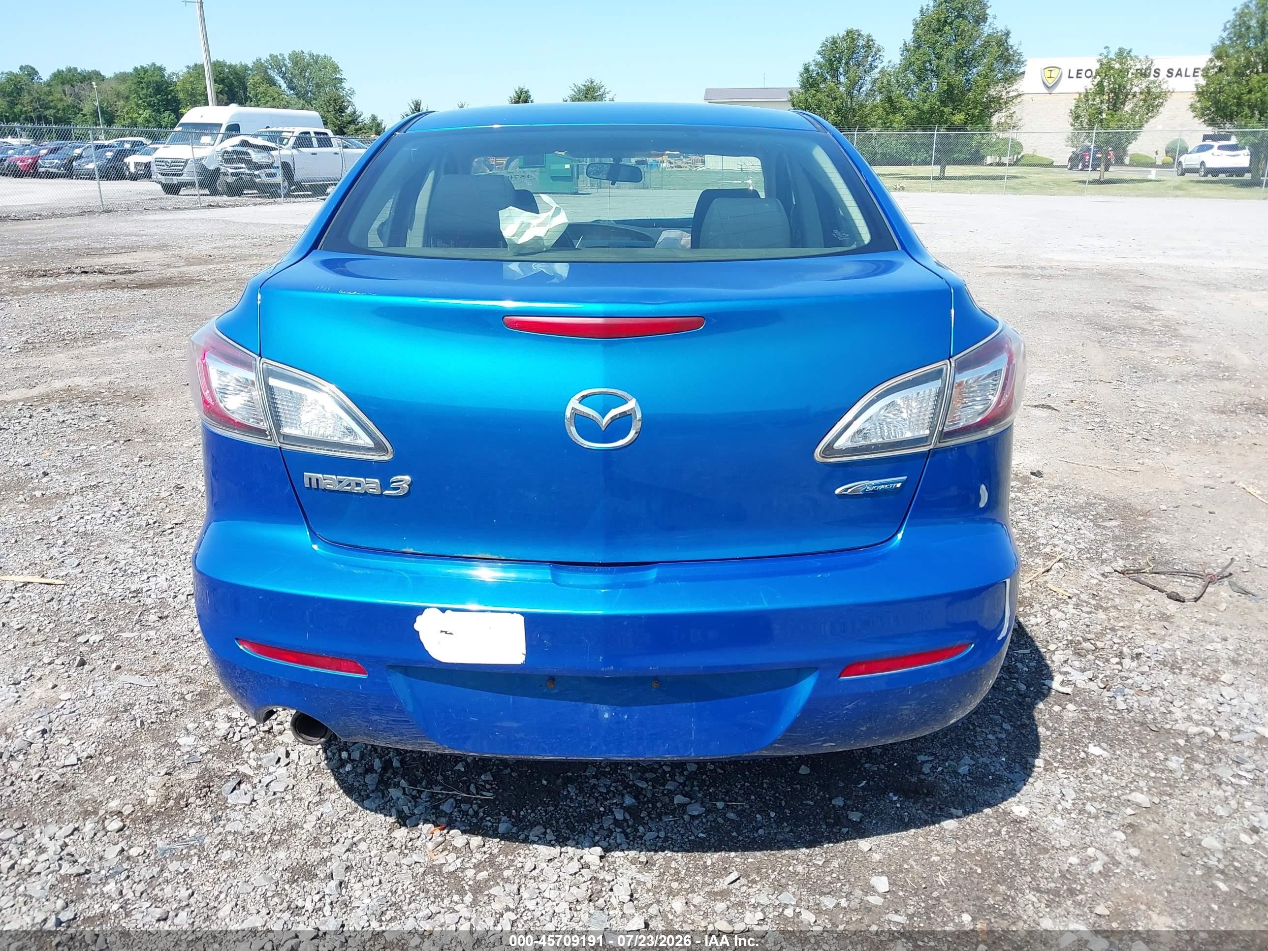 2012 Mazda Mazda3 I Touring Blue vin: JM1BL1V84C1684859
