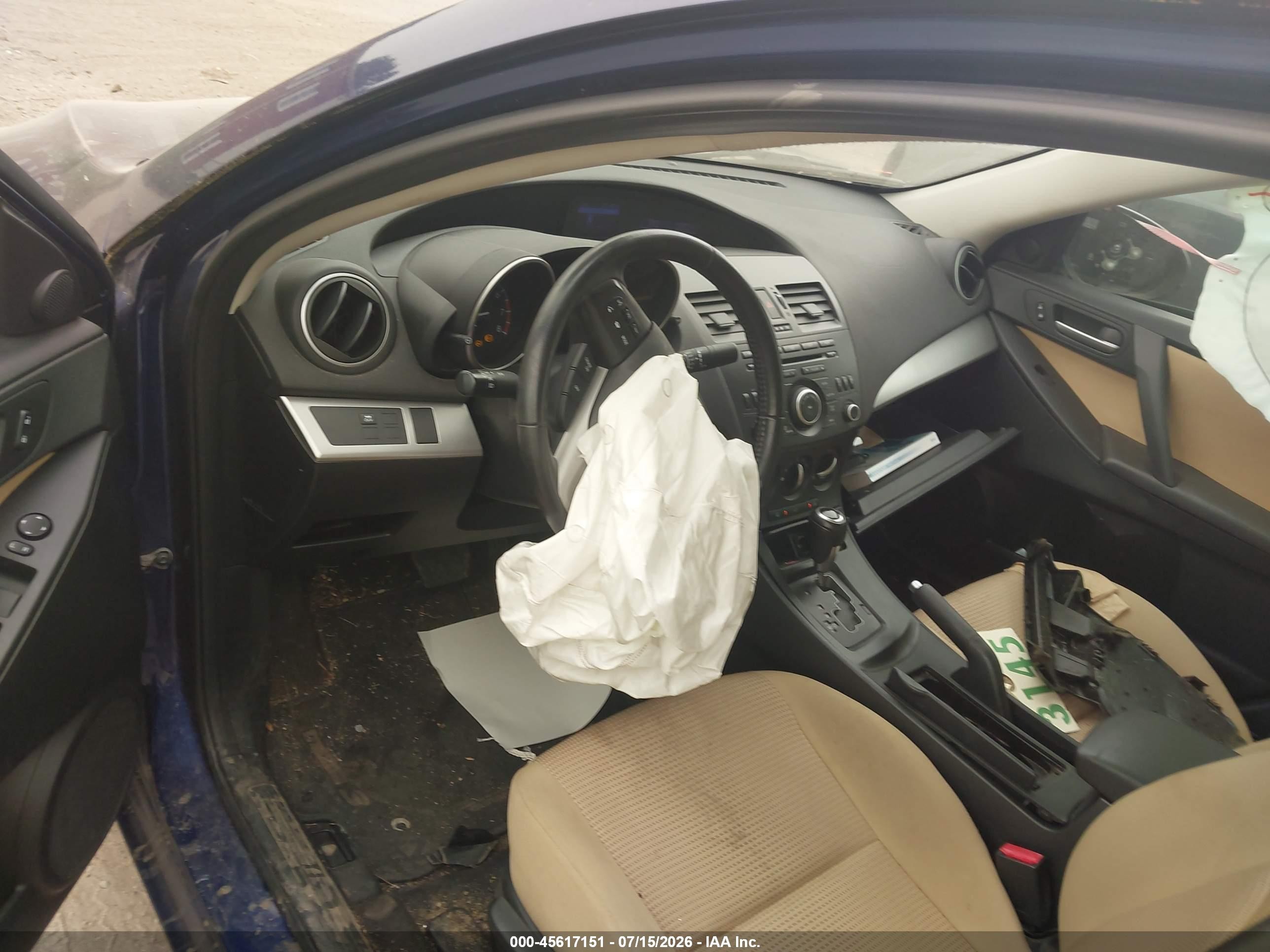 2012 Mazda Mazda3 I Touring Синий vin: JM1BL1V85C1529561