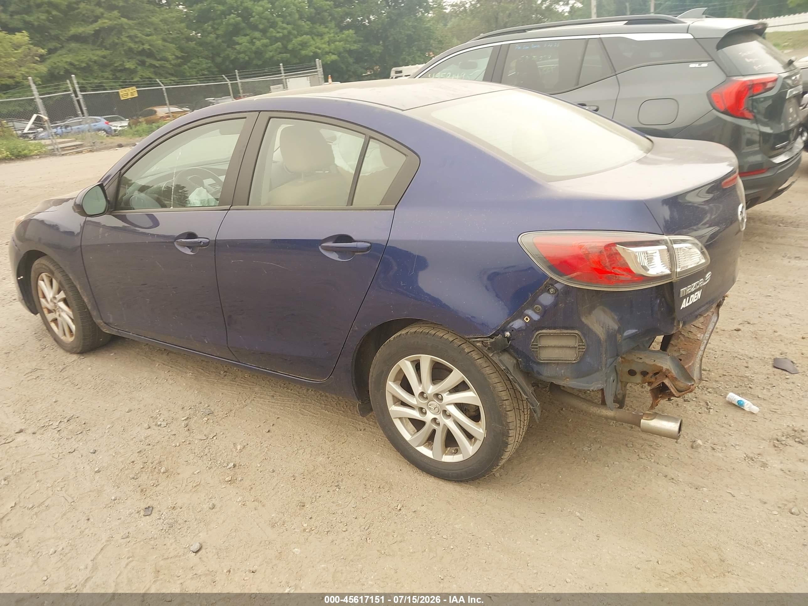 2012 Mazda Mazda3 I Touring Синий vin: JM1BL1V85C1529561