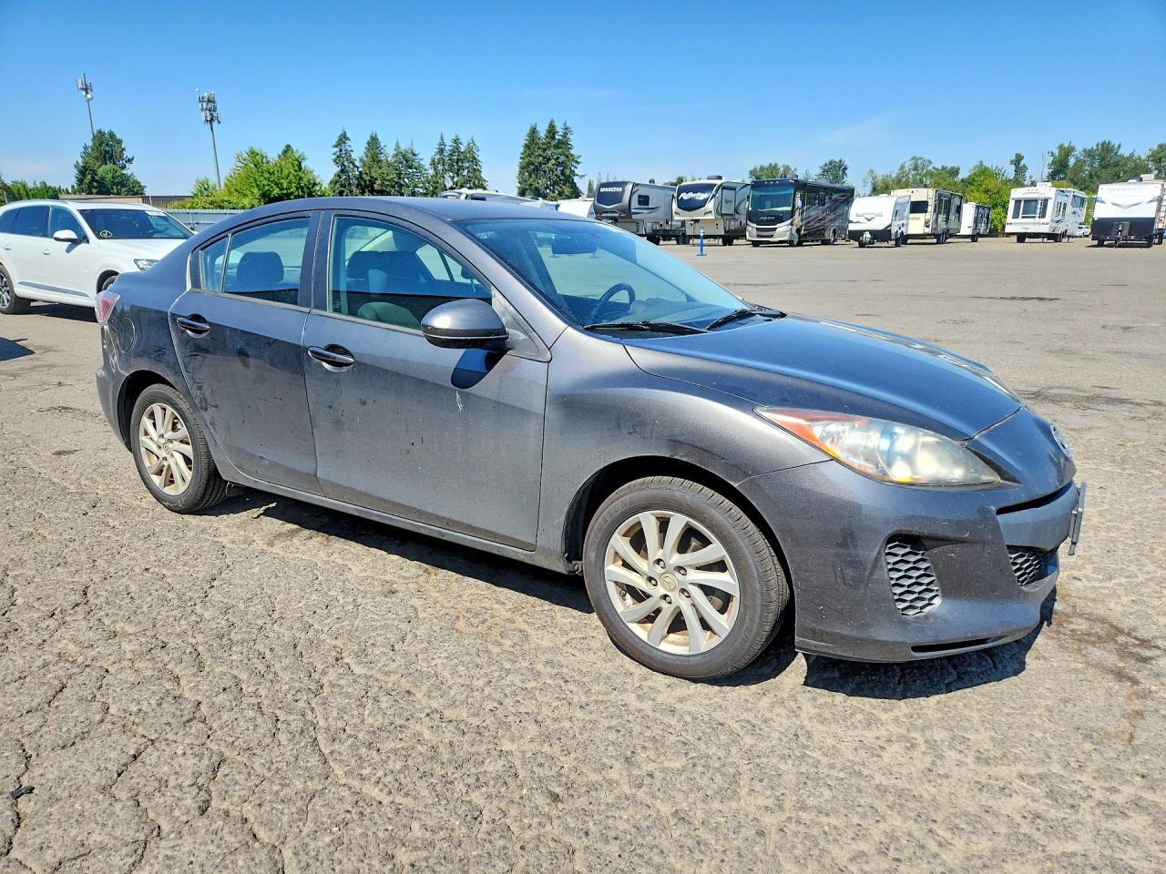 2012 Mazda 3 I Gray vin: JM1BL1V85C1545646