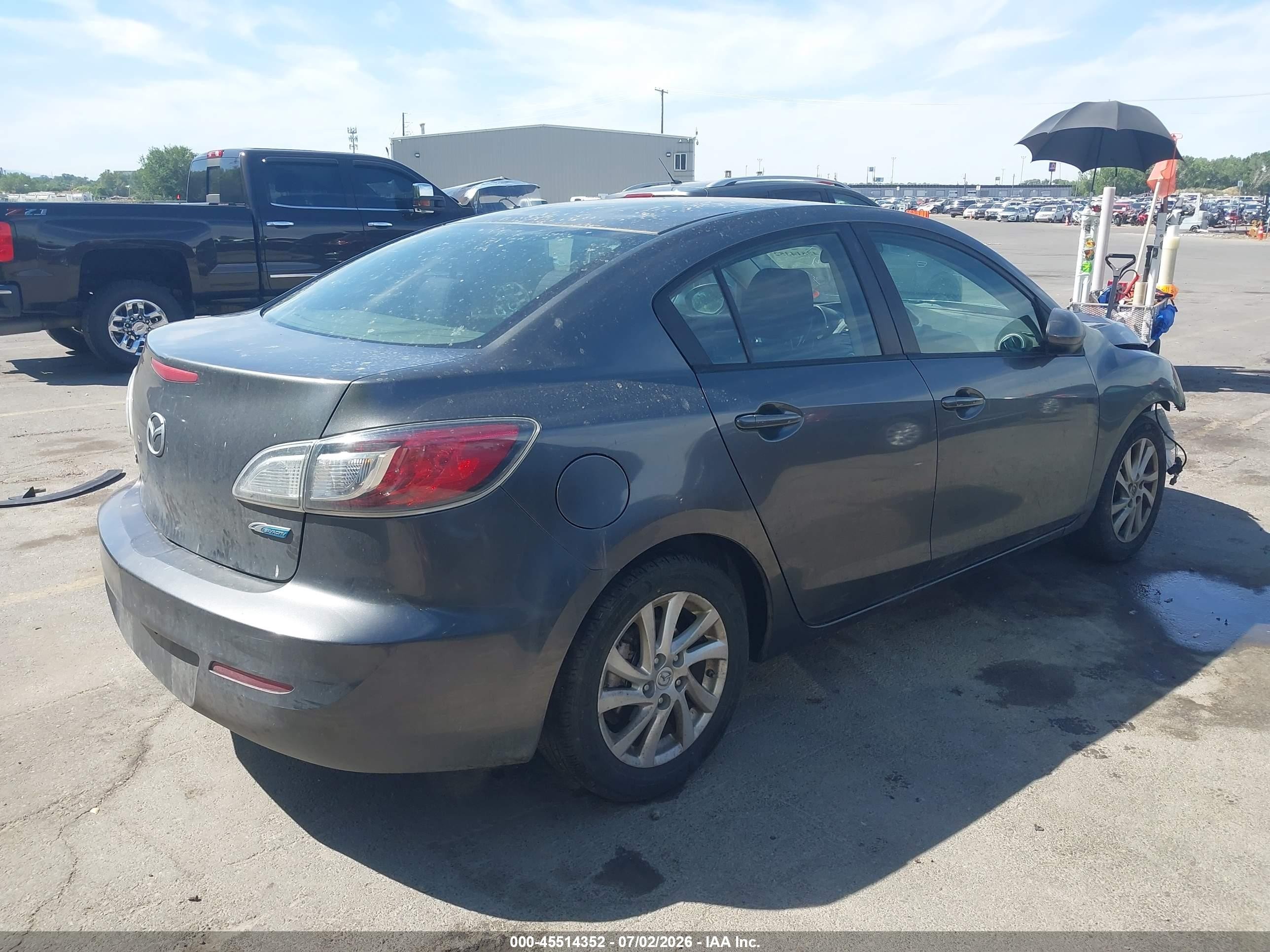 2012 Mazda Mazda3 I Touring Gray vin: JM1BL1V85C1575665