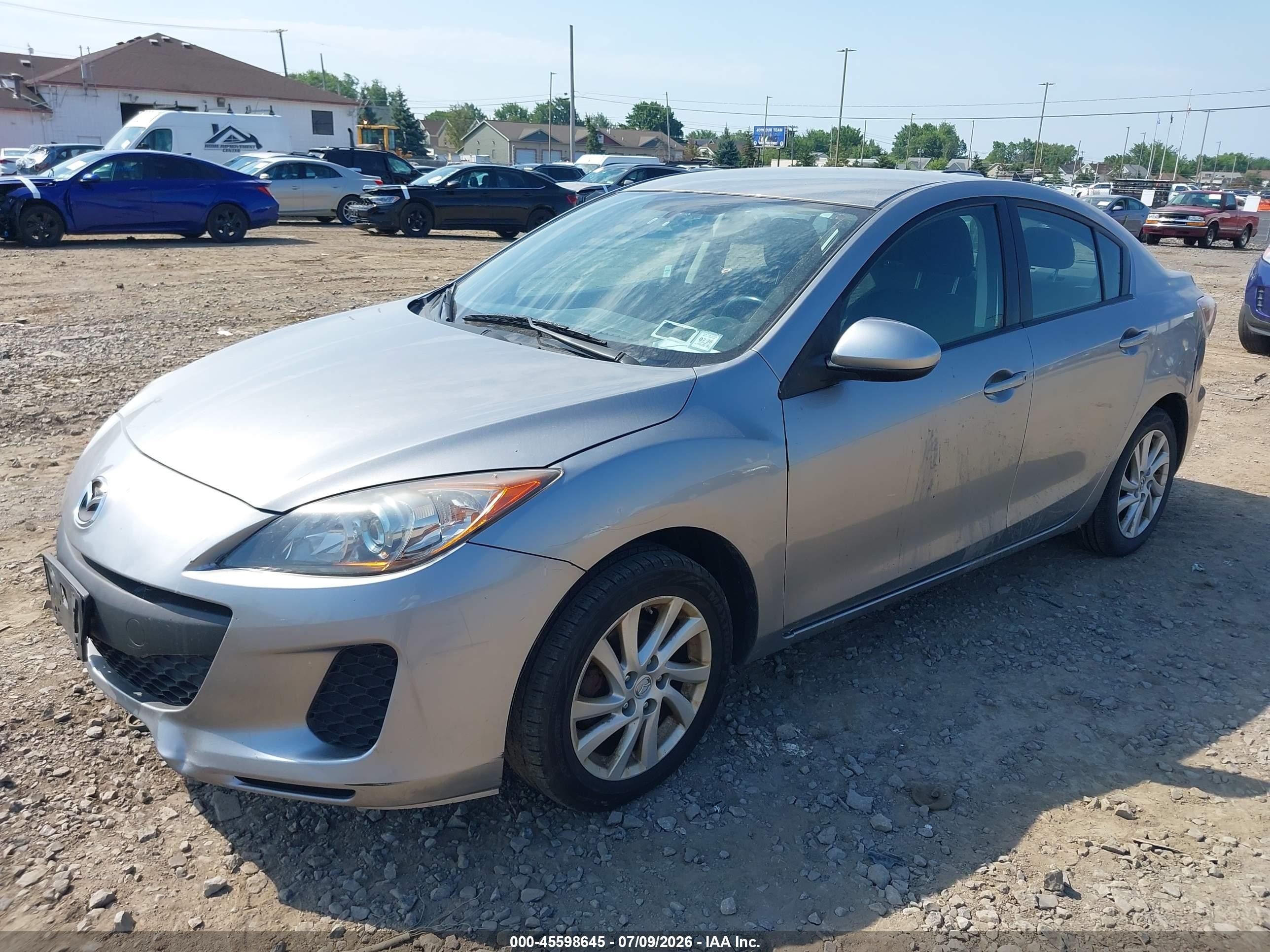 2012 Mazda Mazda3 I Touring Silver vin: JM1BL1V86C1544750