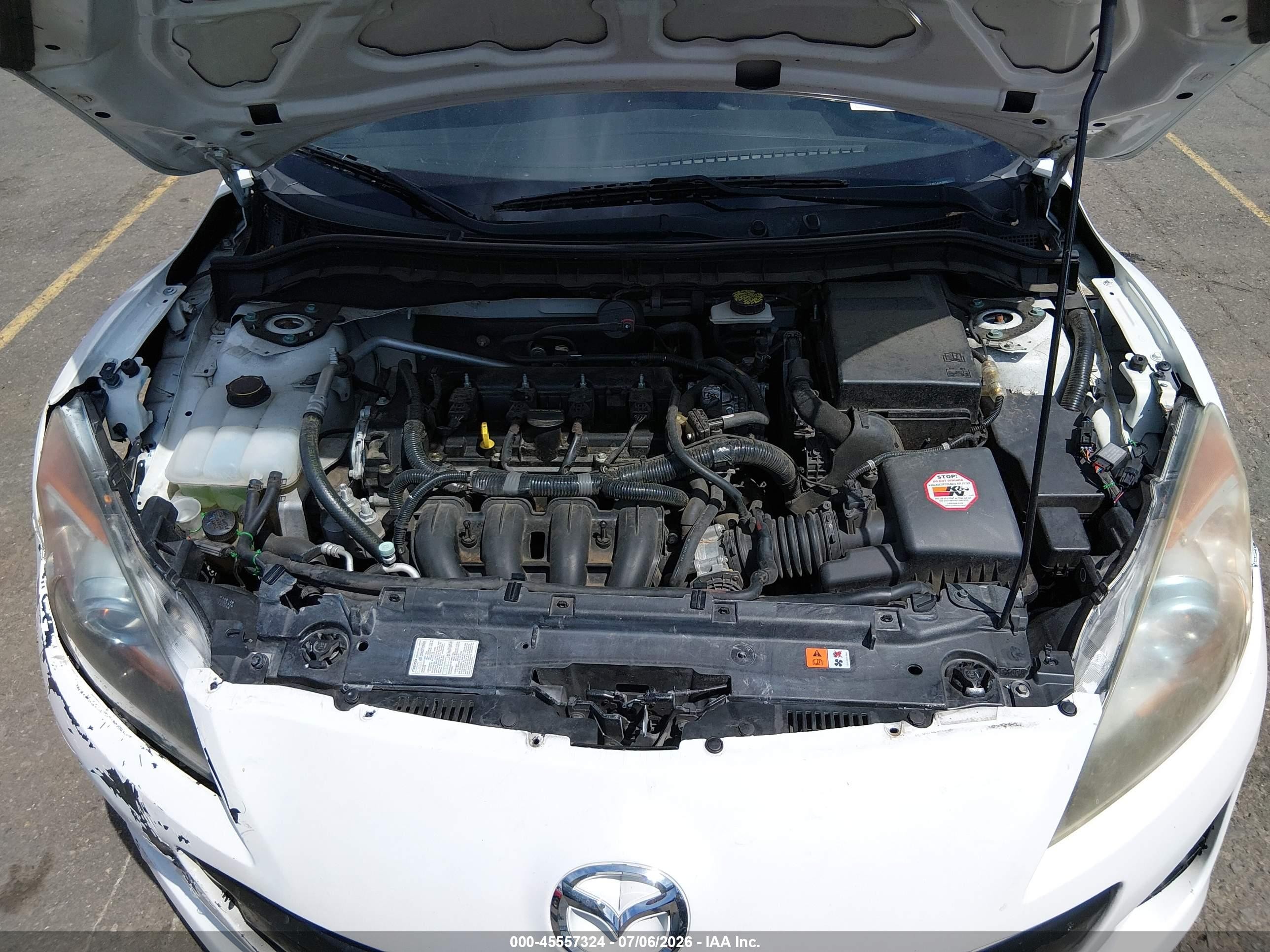 2012 Mazda Mazda3 I Touring White vin: JM1BL1V87C1625885