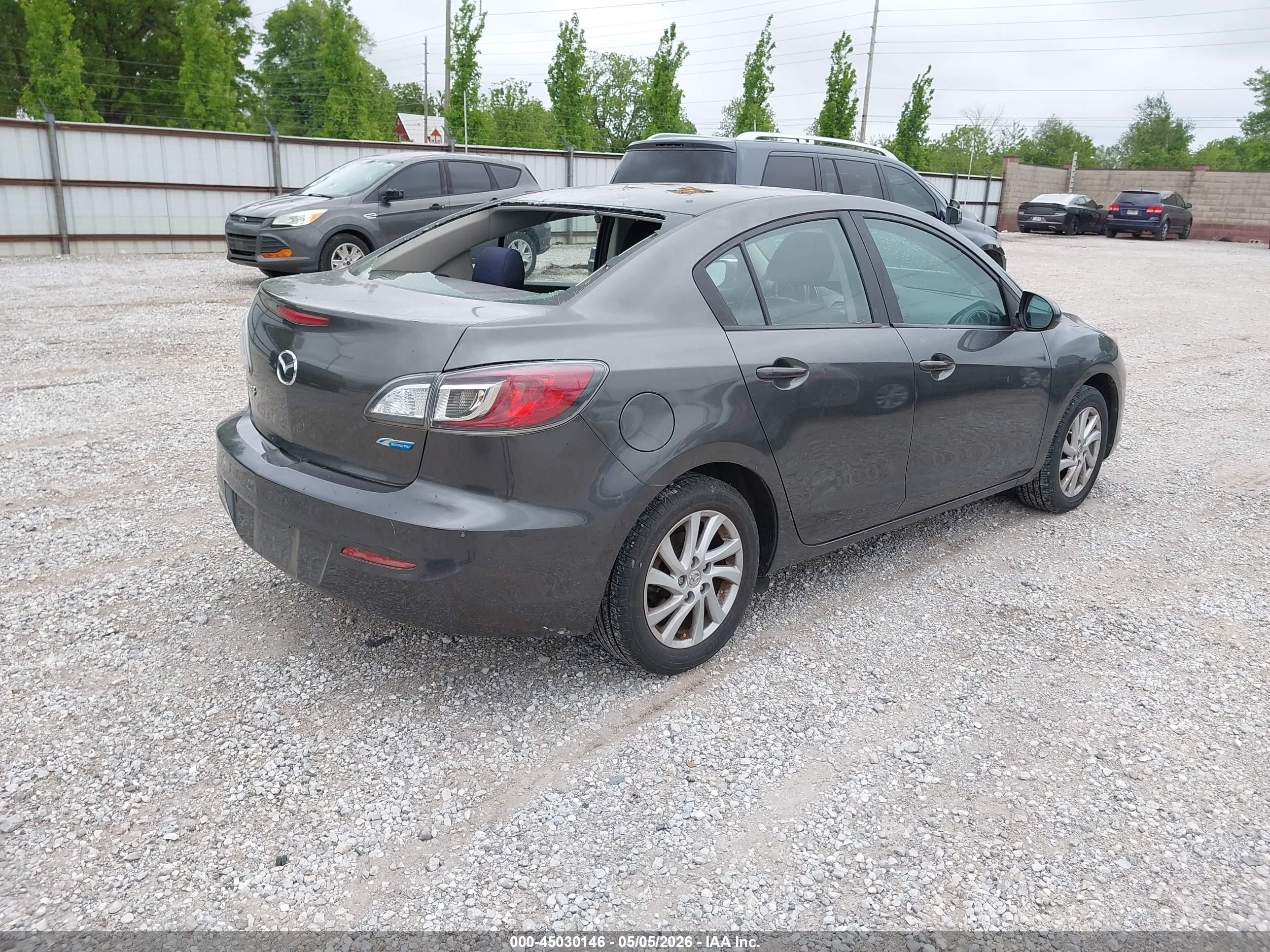 2012 Mazda Mazda3 I Touring Gray vin: JM1BL1V87C1678831