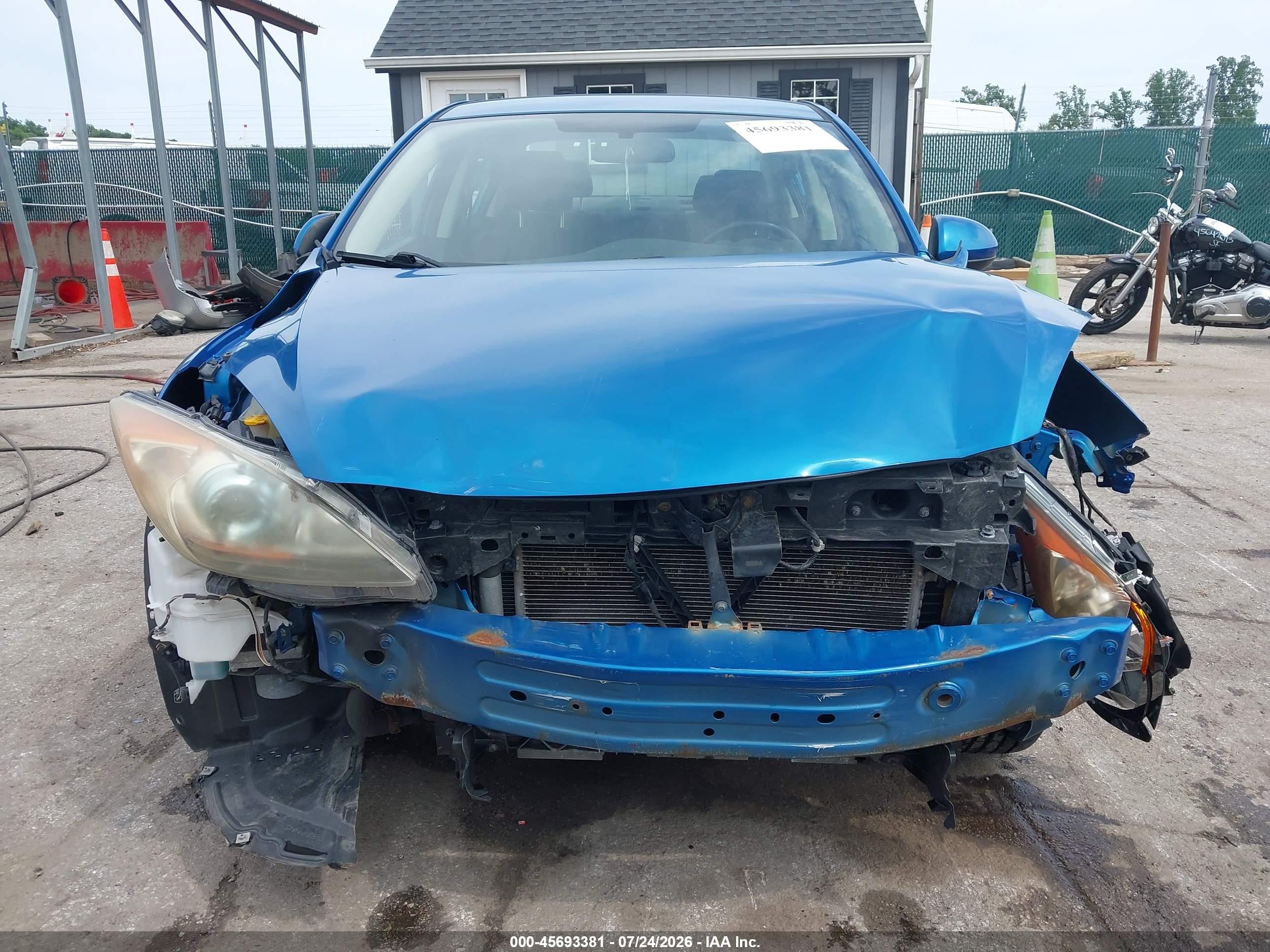 2012 Mazda Mazda3 I Touring Синий vin: JM1BL1V87C1698786