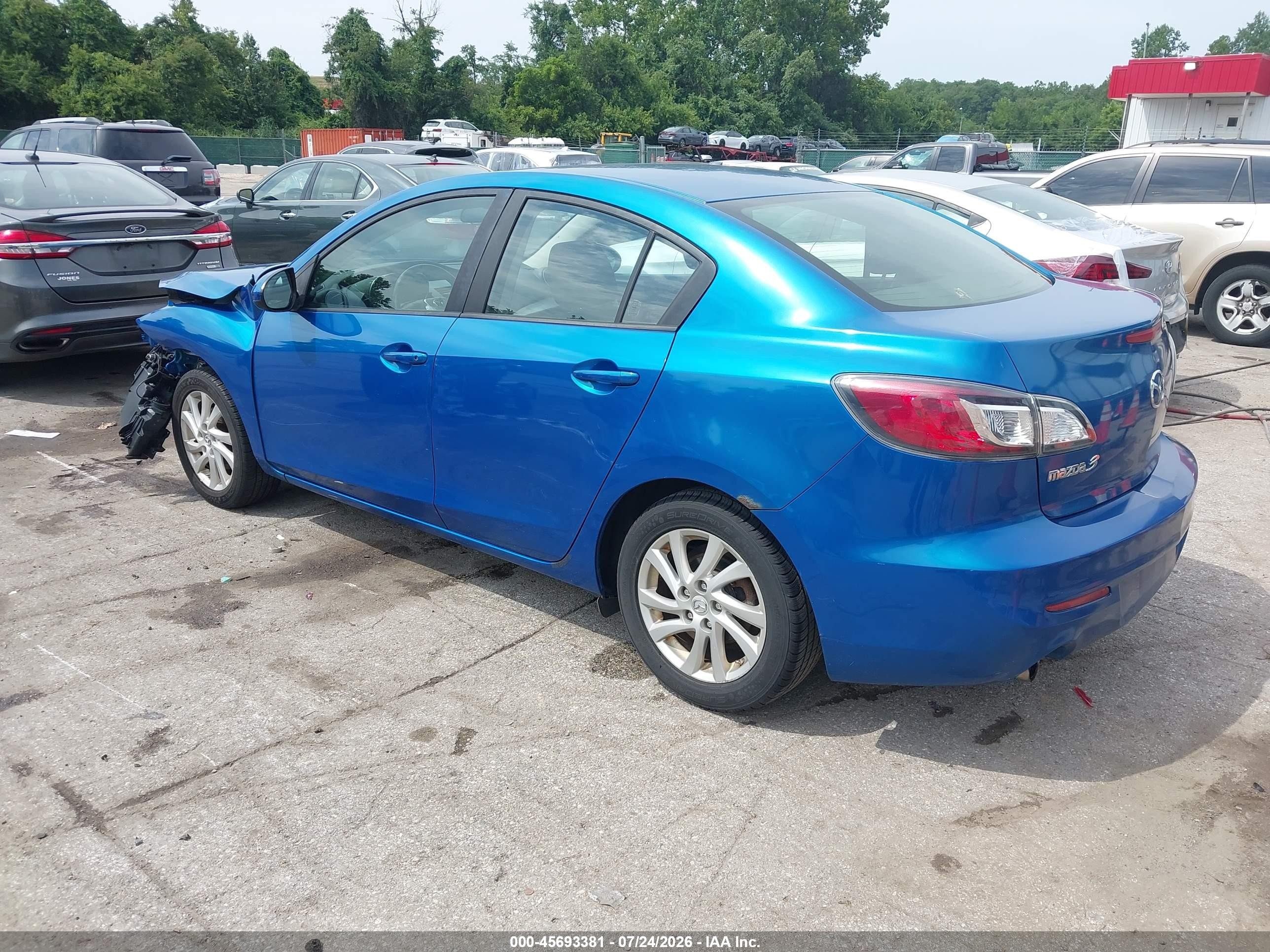 2012 Mazda Mazda3 I Touring Синий vin: JM1BL1V87C1698786
