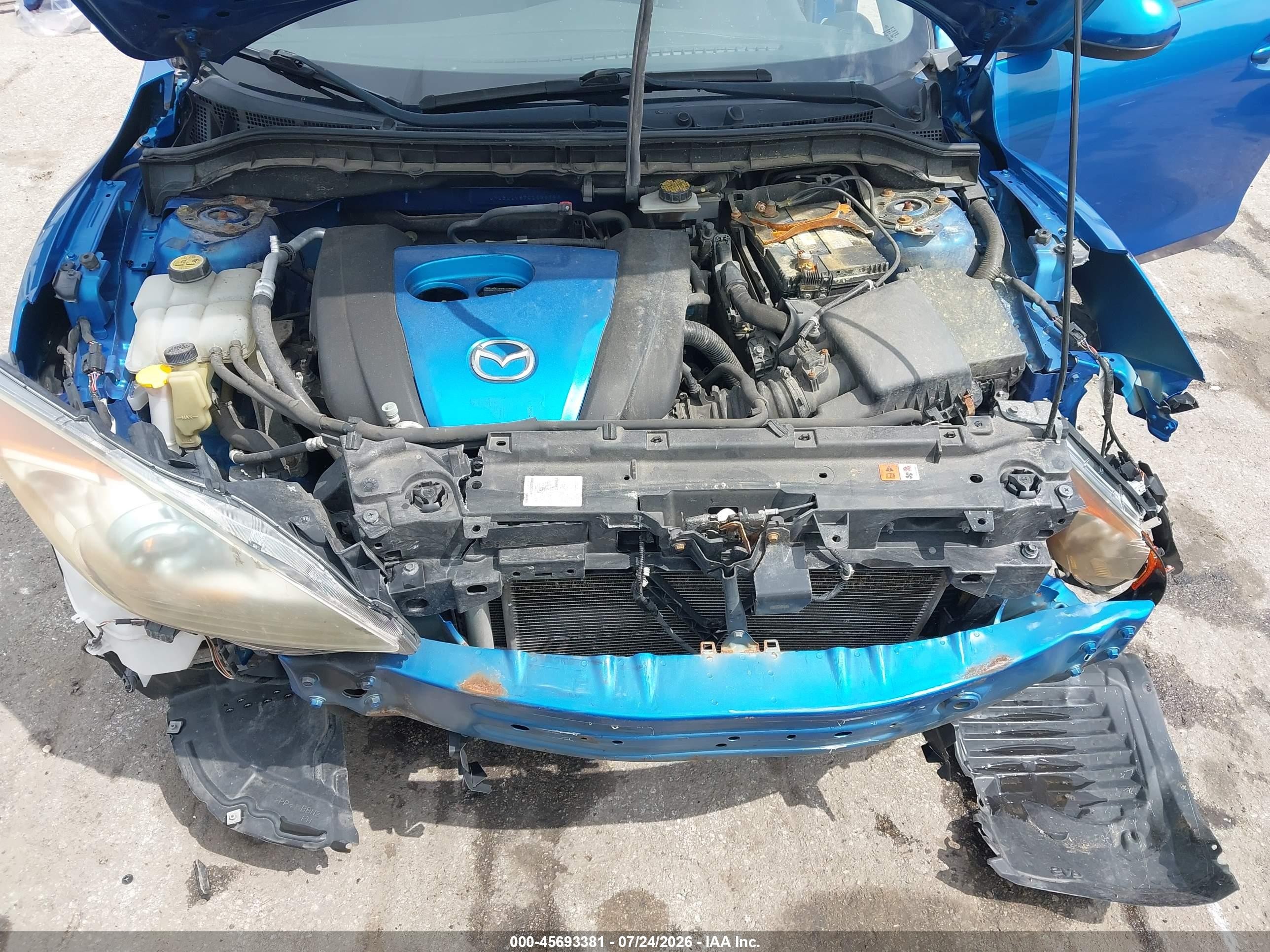 2012 Mazda Mazda3 I Touring Синий vin: JM1BL1V87C1698786