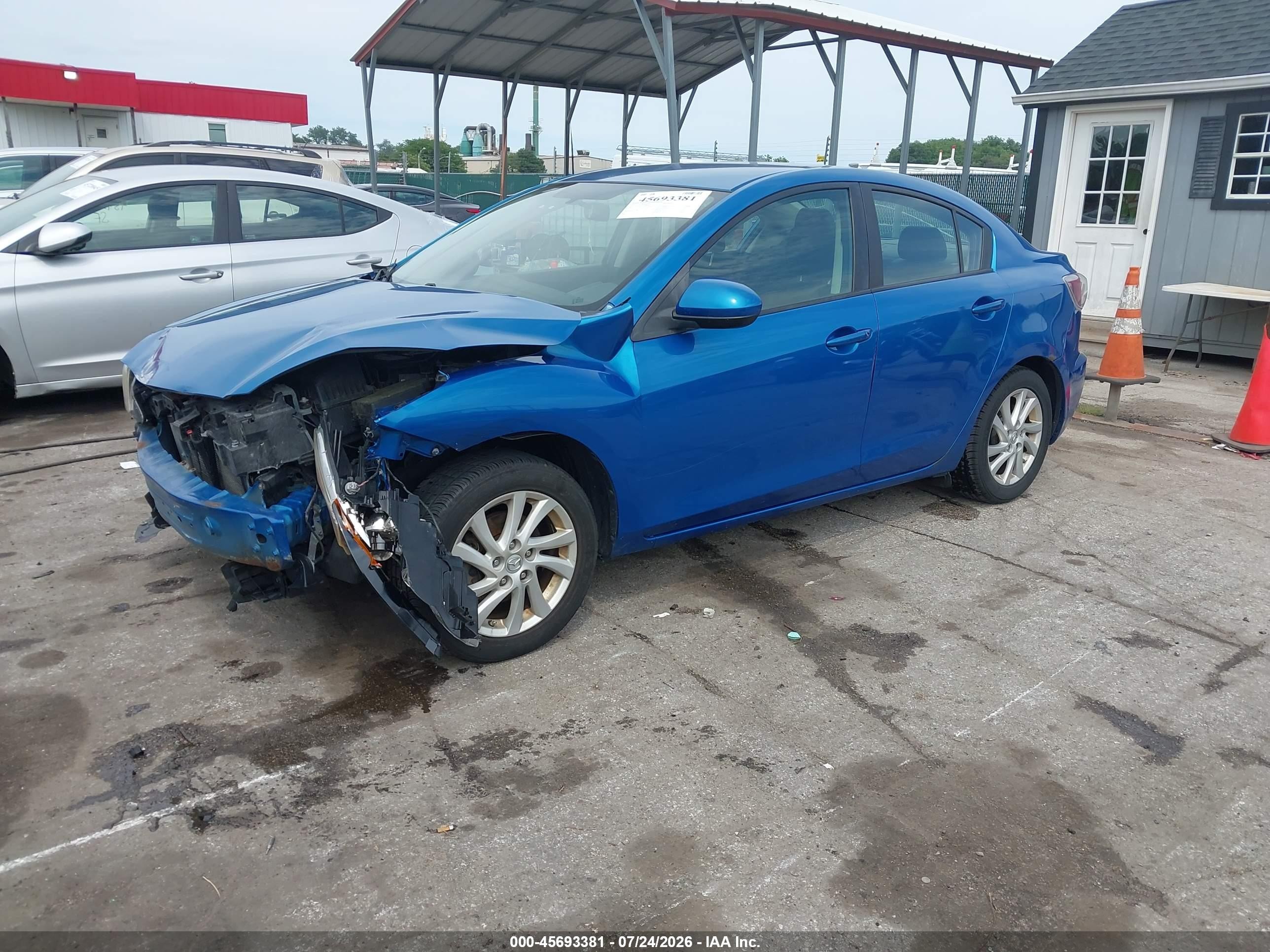 2012 Mazda Mazda3 I Touring Синий vin: JM1BL1V87C1698786