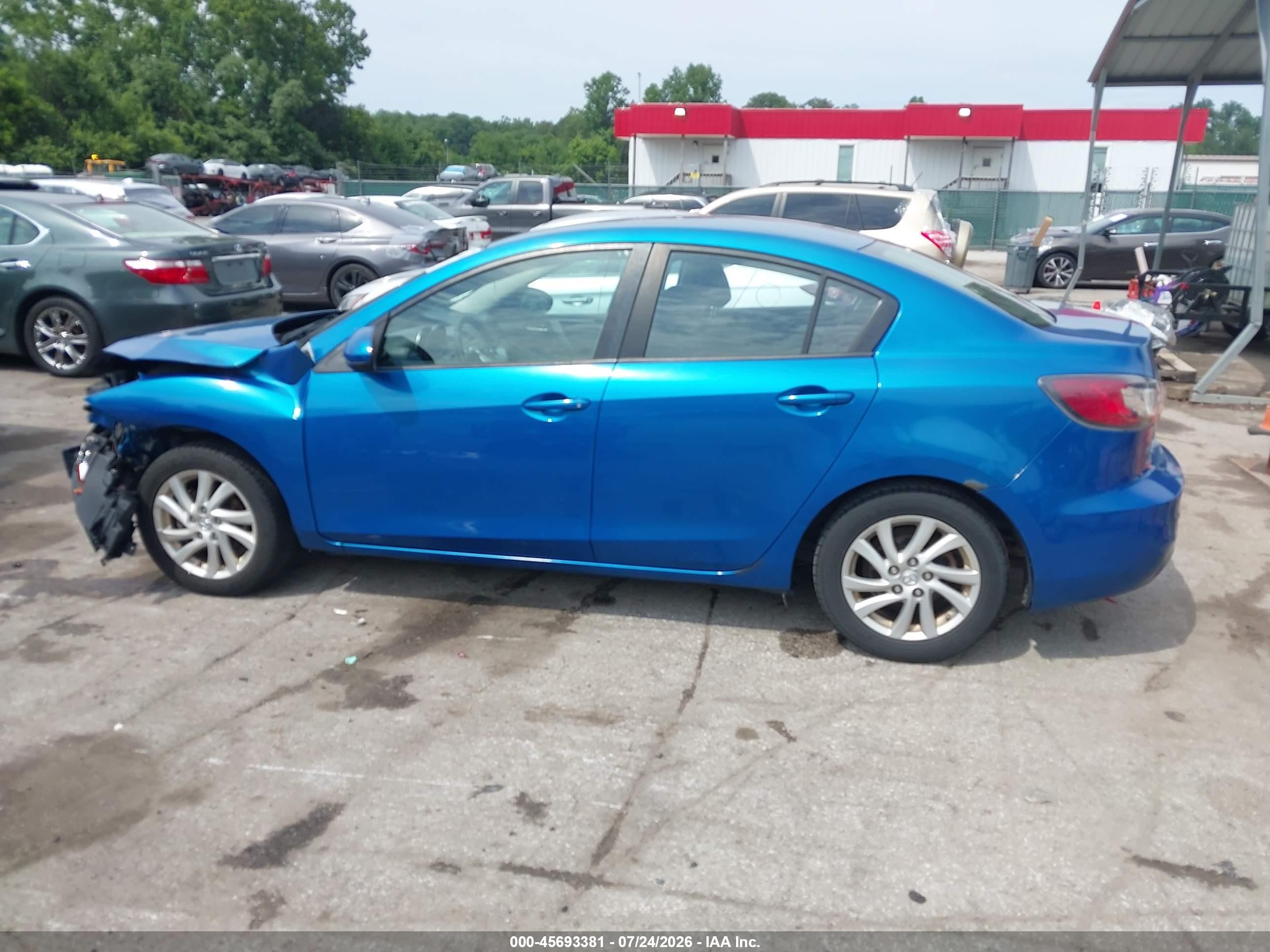 2012 Mazda Mazda3 I Touring Синий vin: JM1BL1V87C1698786