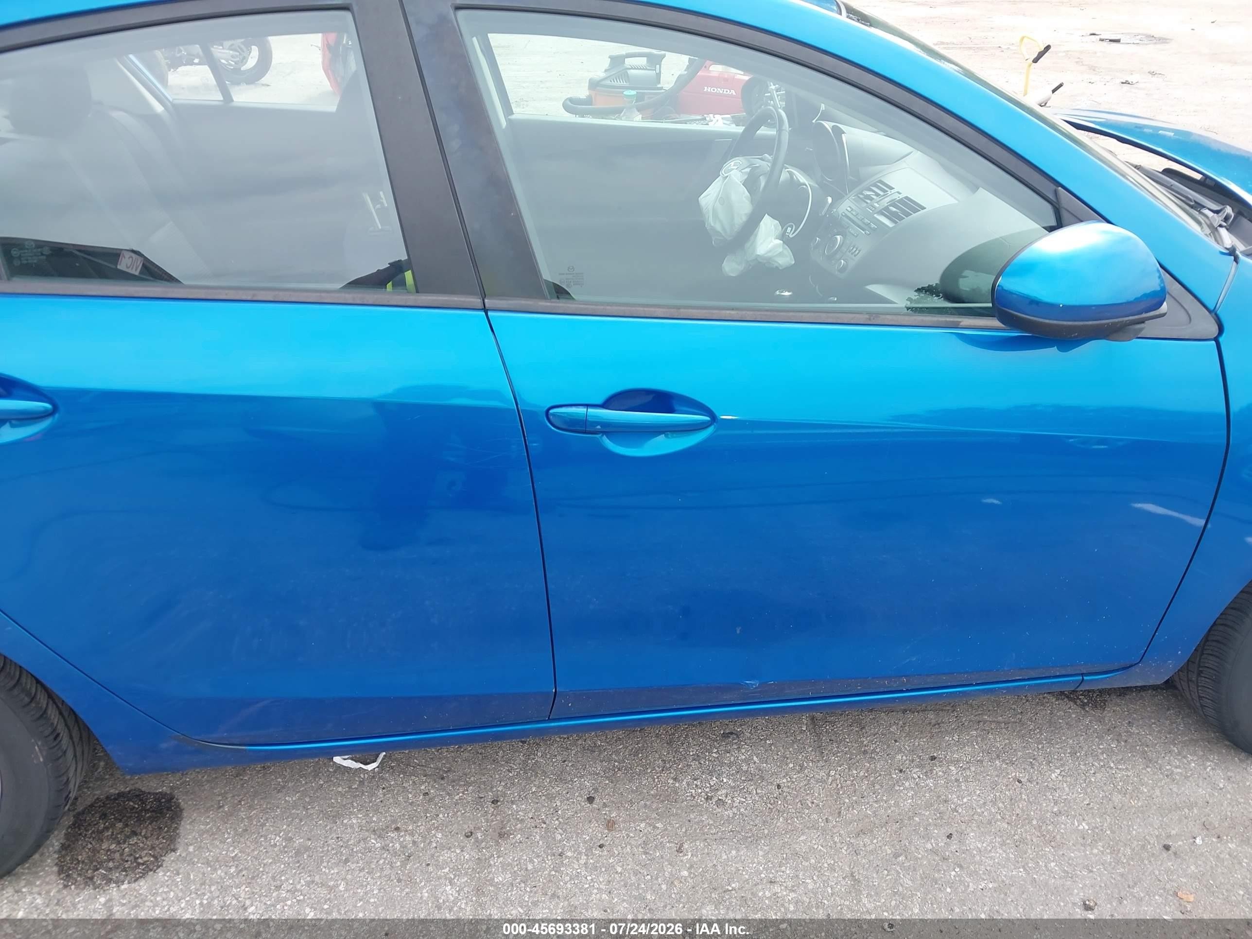 2012 Mazda Mazda3 I Touring Синий vin: JM1BL1V87C1698786