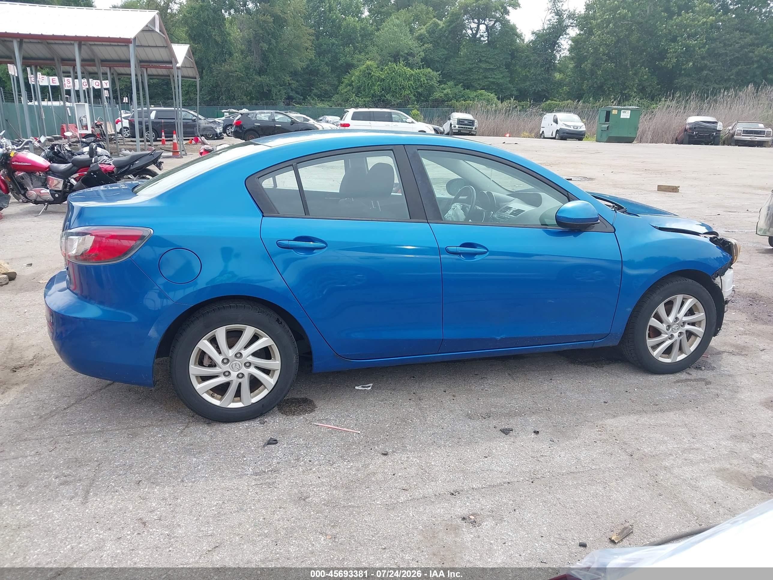2012 Mazda Mazda3 I Touring Синий vin: JM1BL1V87C1698786
