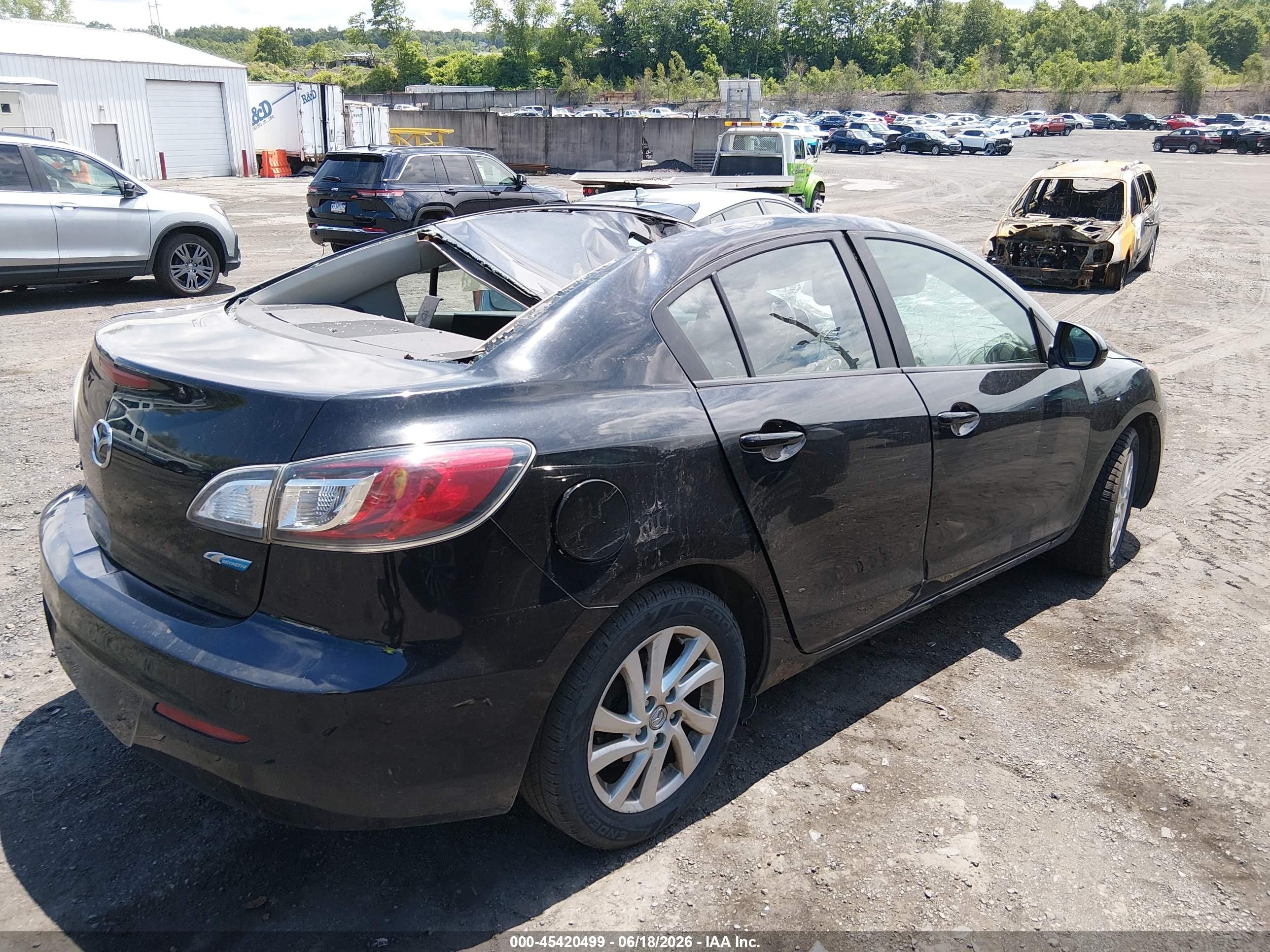 2012 Mazda Mazda3 I Touring Black vin: JM1BL1V87C1699145