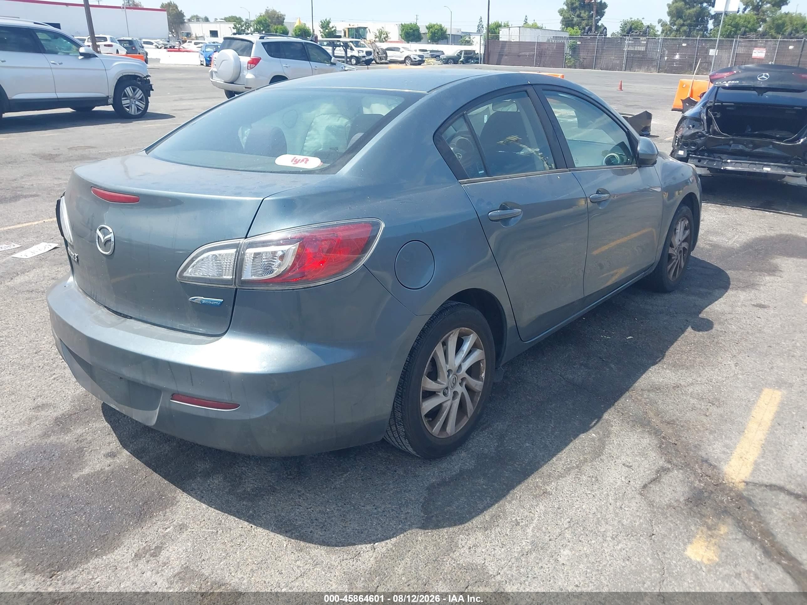 2012 Mazda Mazda3 I Touring Gray vin: JM1BL1V88C1630626