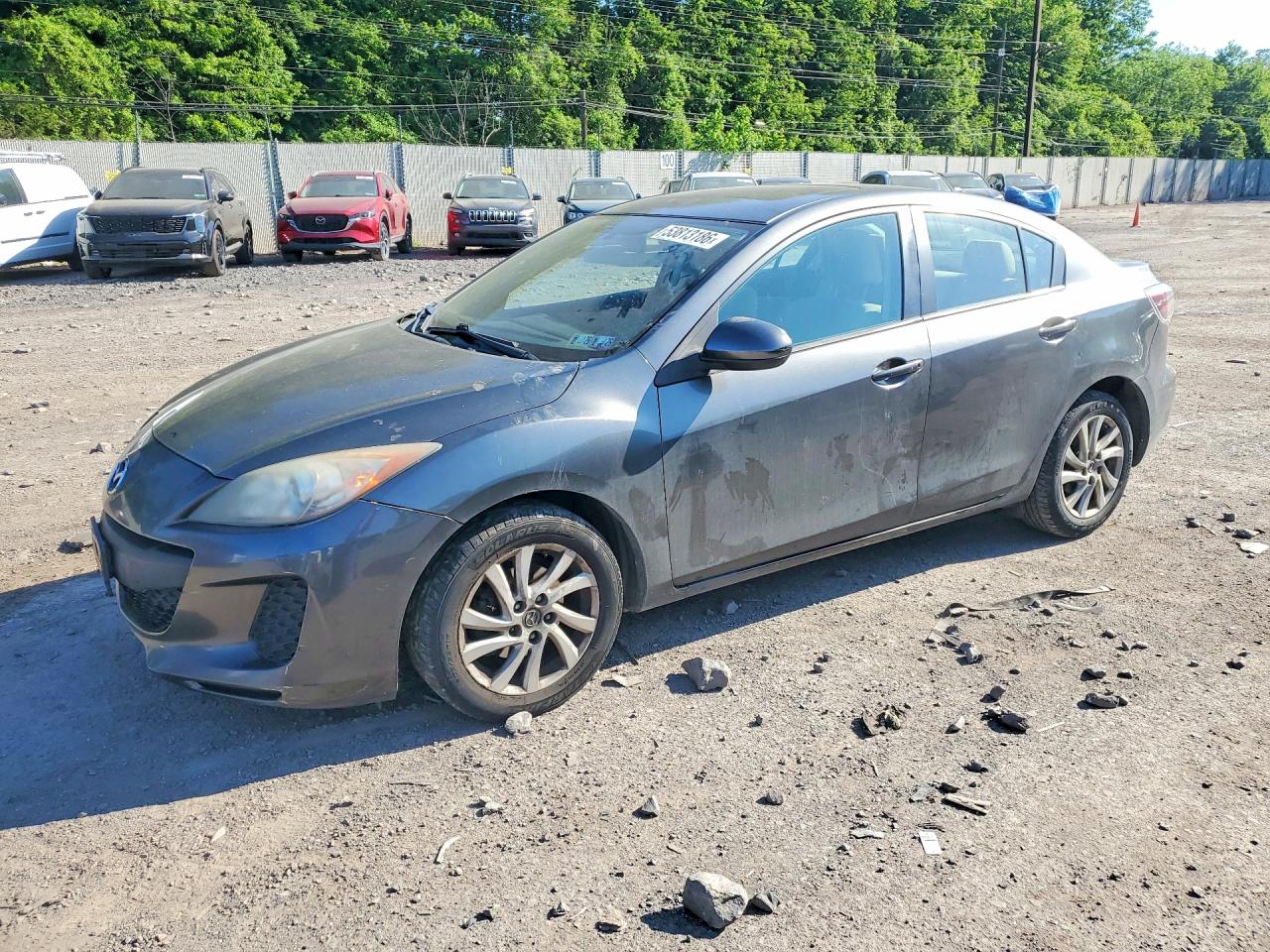 2012 Mazda 3 I Gray vin: JM1BL1V88C1679678