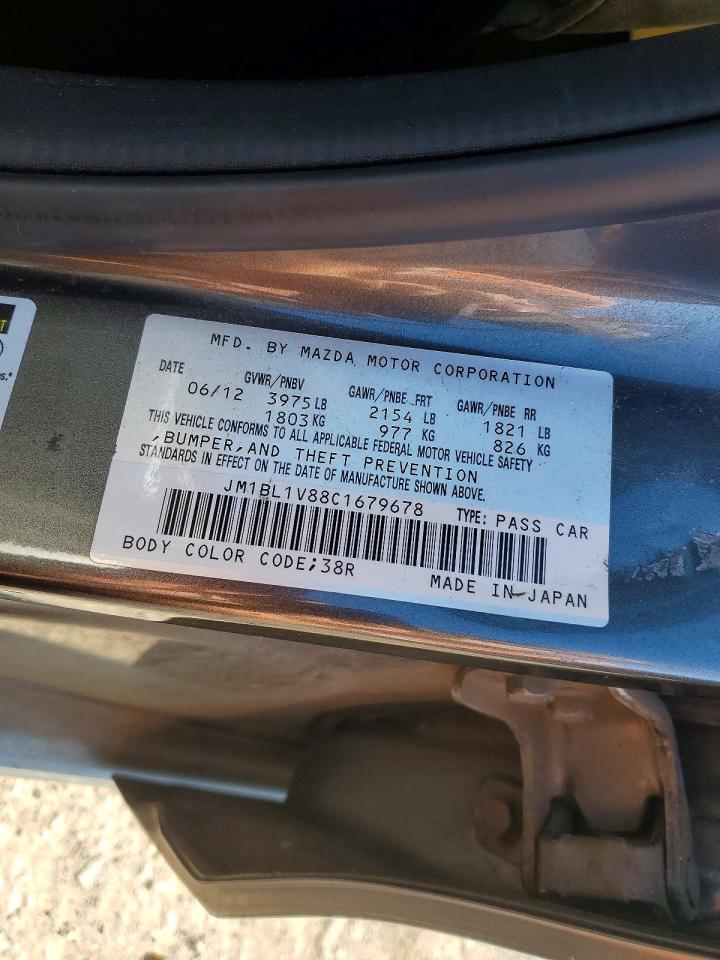 2012 Mazda 3 I Gray vin: JM1BL1V88C1679678