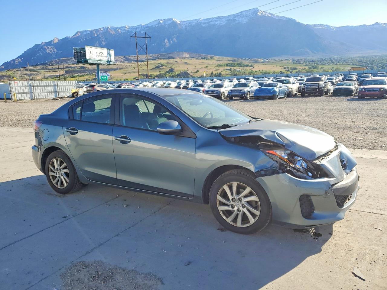 2012 Mazd Mazda3 I Gray vin: JM1BL1V88C1693371