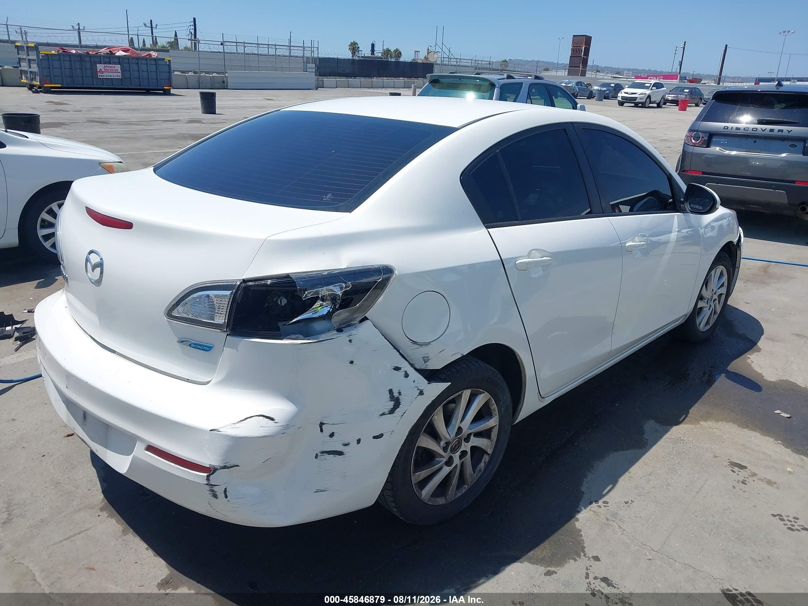 2012 Mazda Mazda3 I Touring White vin: JM1BL1V89C1644244