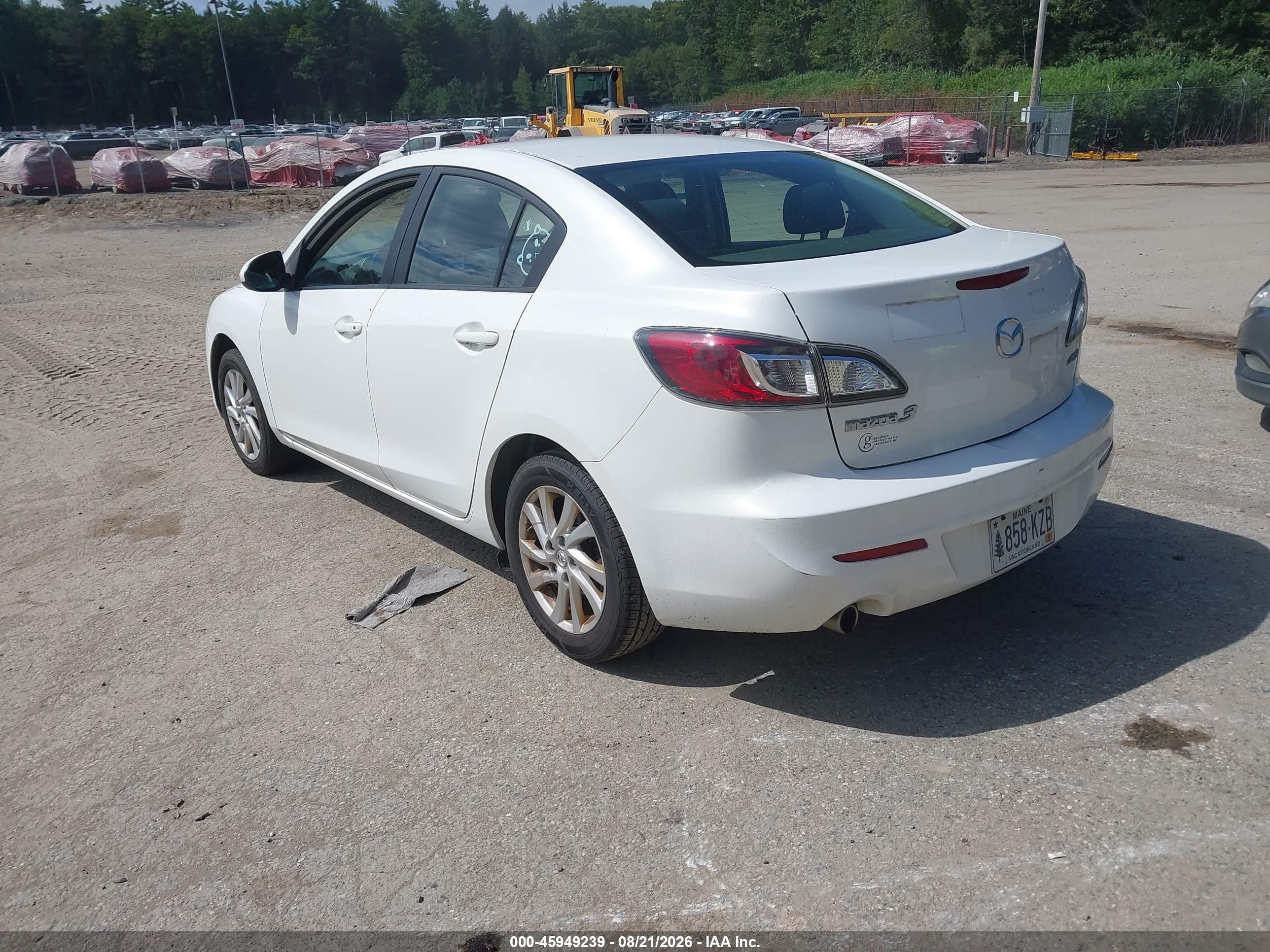 2012 Mazda 3 I White vin: JM1BL1V89C1697798