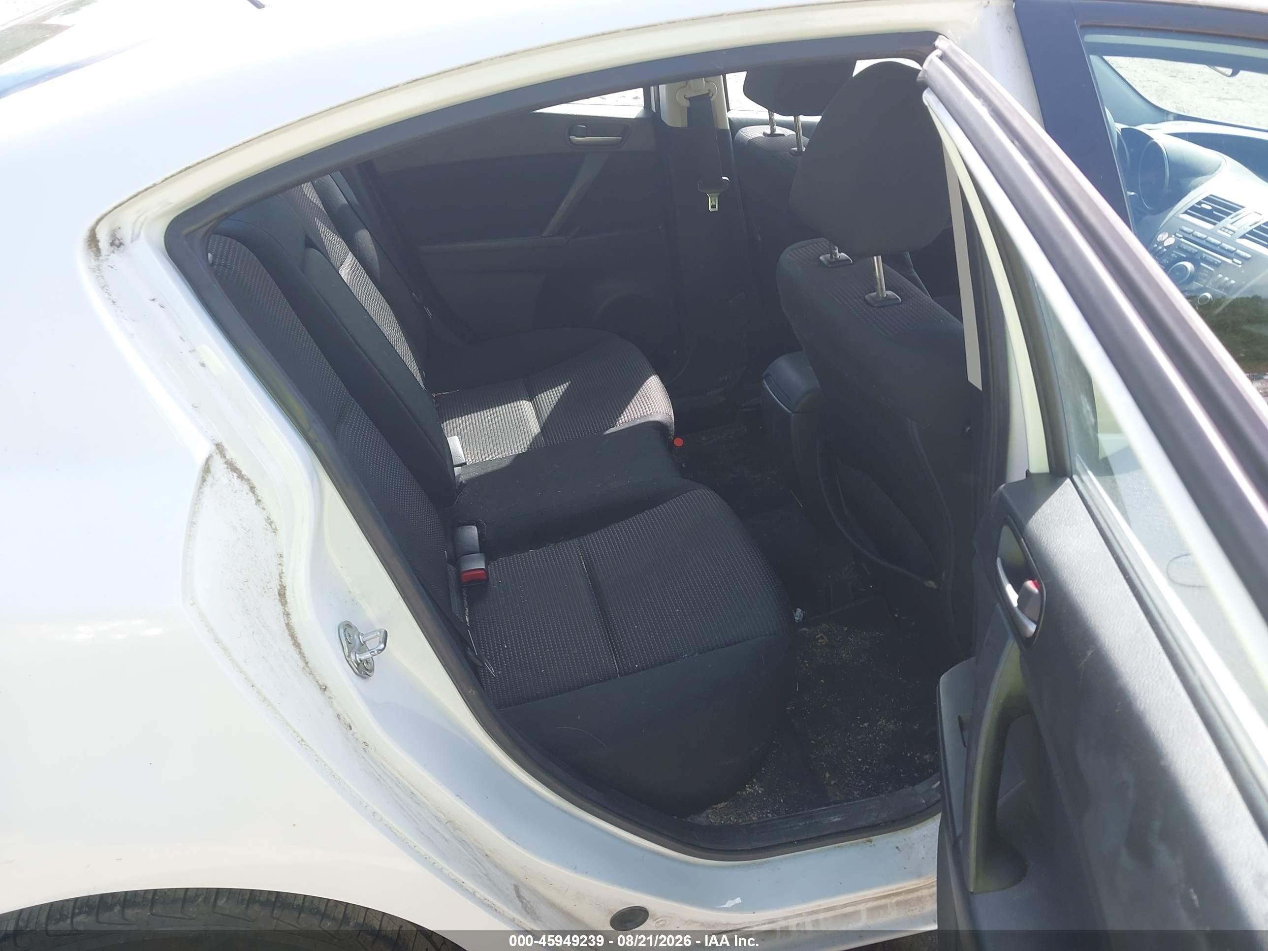 2012 Mazda 3 I White vin: JM1BL1V89C1697798