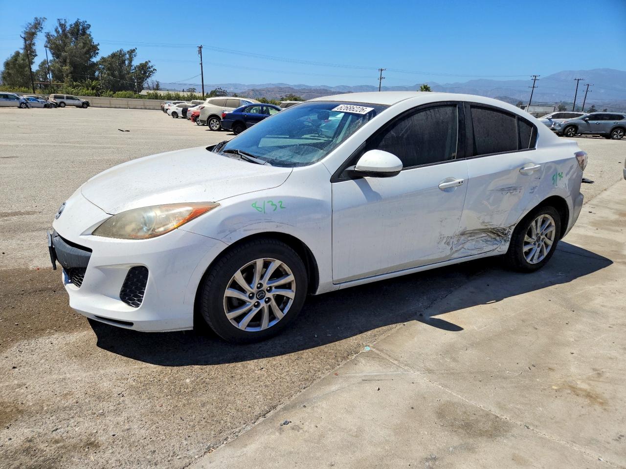 2013 Mazda 3 I White vin: JM1BL1V89D1709076