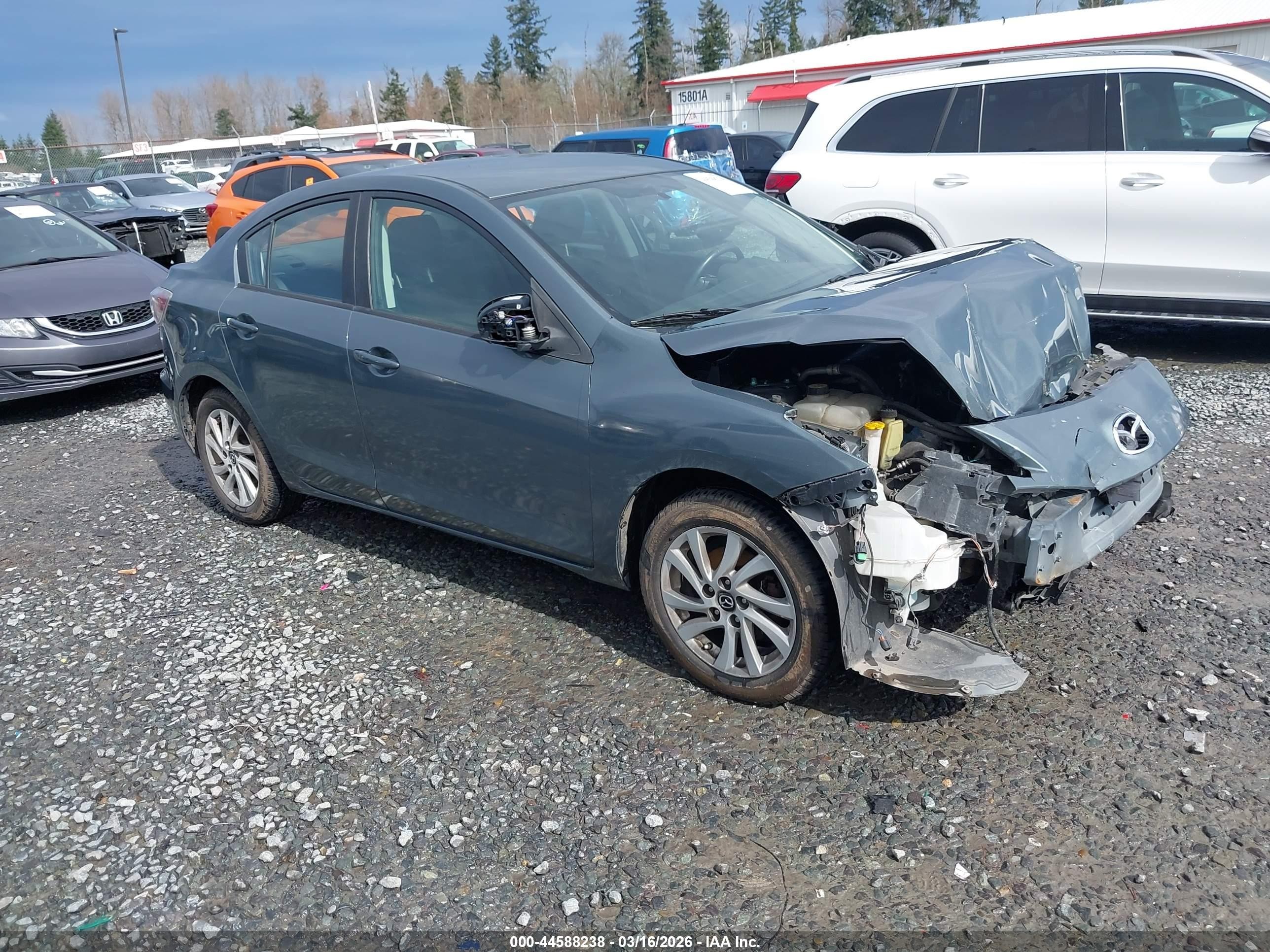 2013 Mazda Mazda3 I Touring Blue vin: JM1BL1V89D1710051