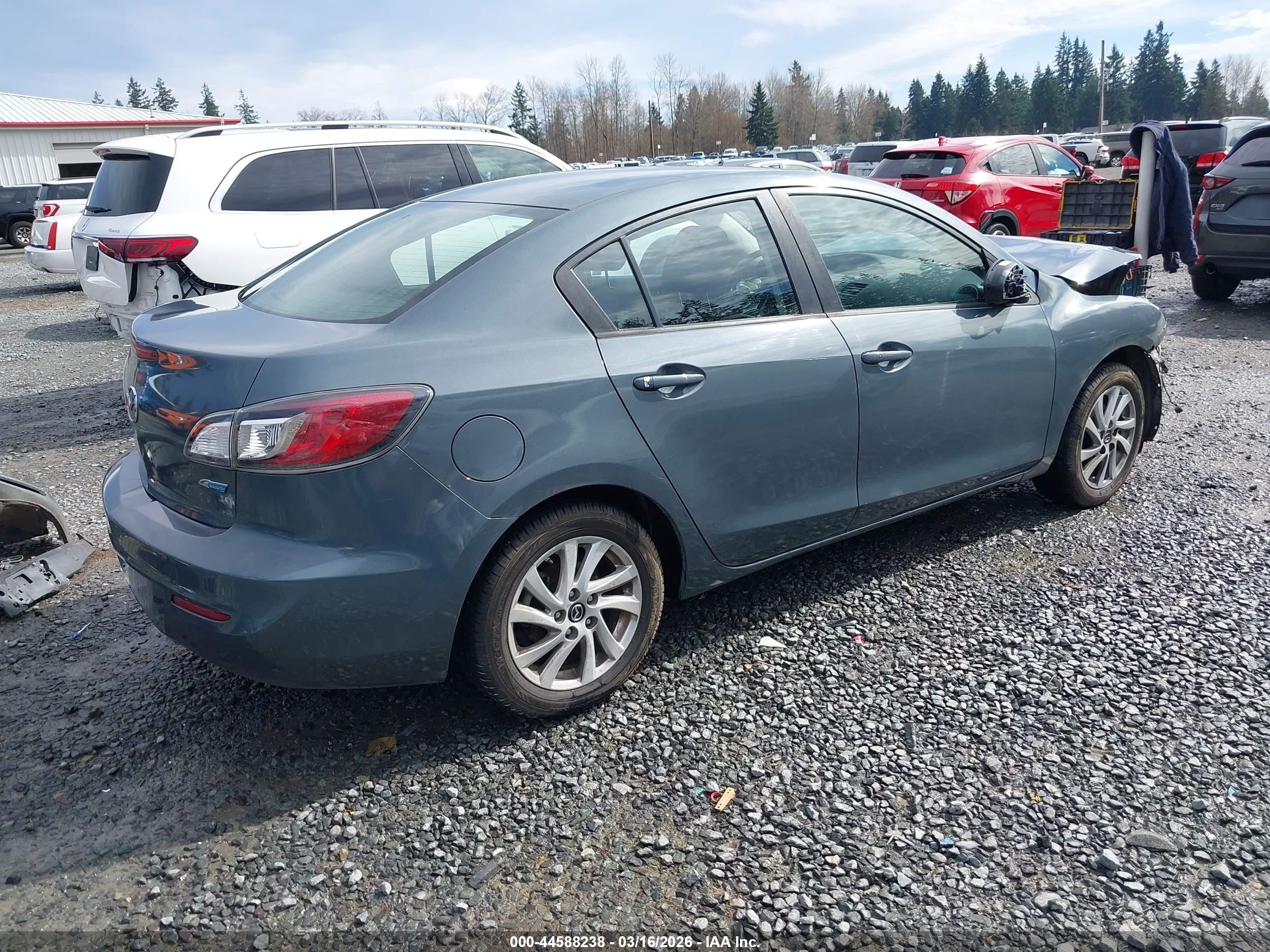 2013 Mazda Mazda3 I Touring Blue vin: JM1BL1V89D1710051