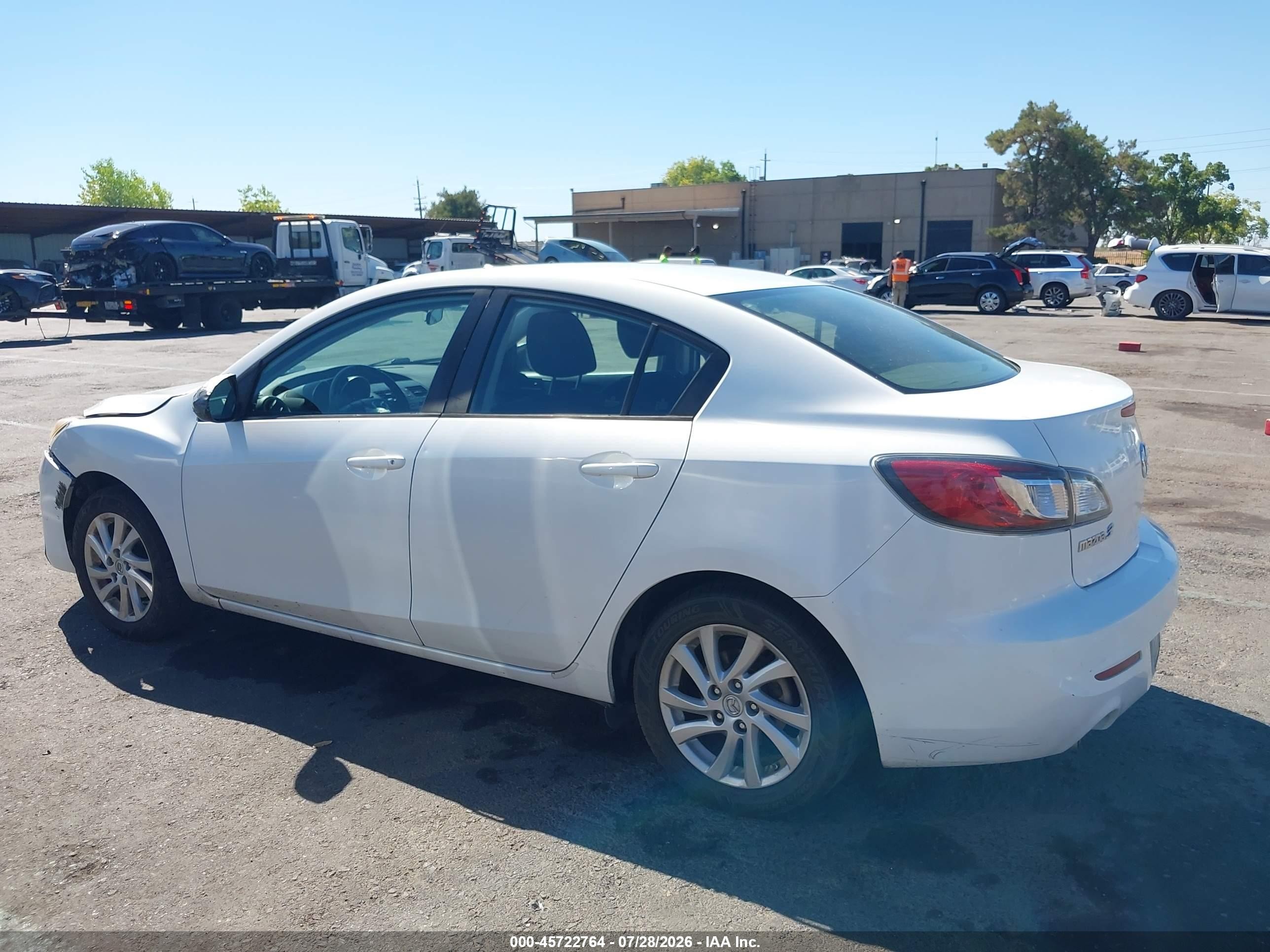2012 Mazda Mazda3 I Touring White vin: JM1BL1V8XC1579193