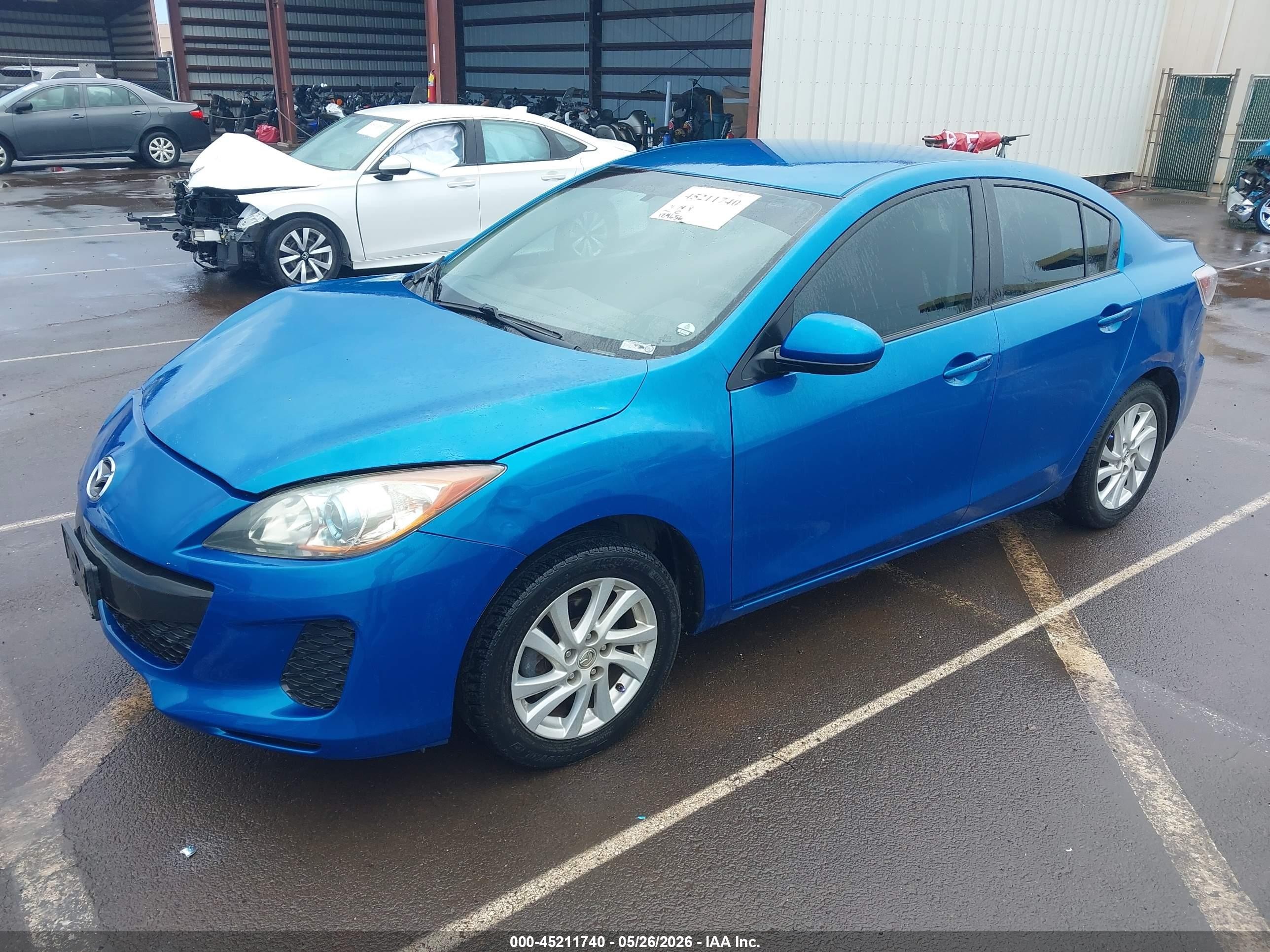 2012 Mazda Mazda3 I Touring Blue vin: JM1BL1V8XC1608787