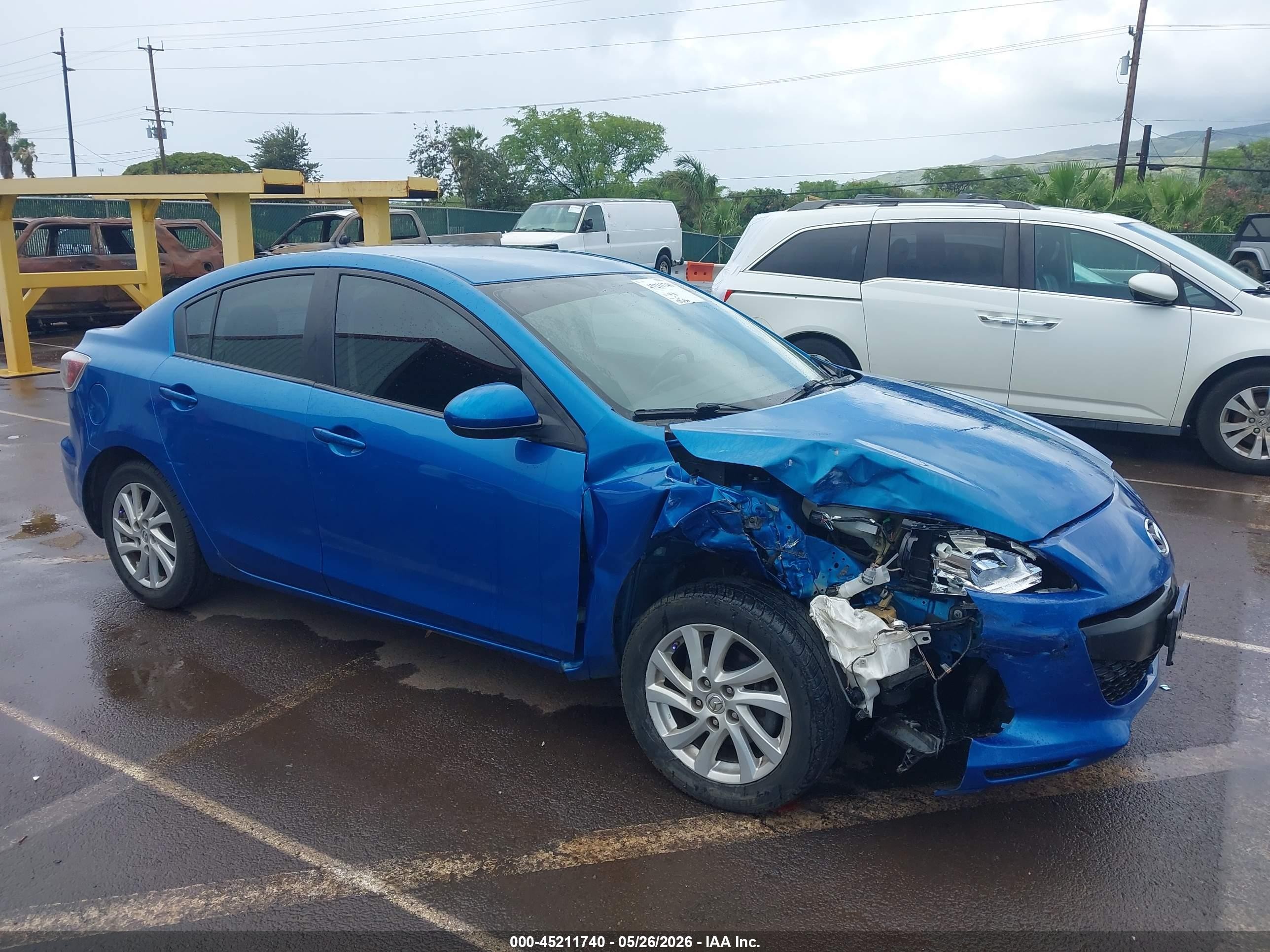 2012 Mazda Mazda3 I Touring Blue vin: JM1BL1V8XC1608787