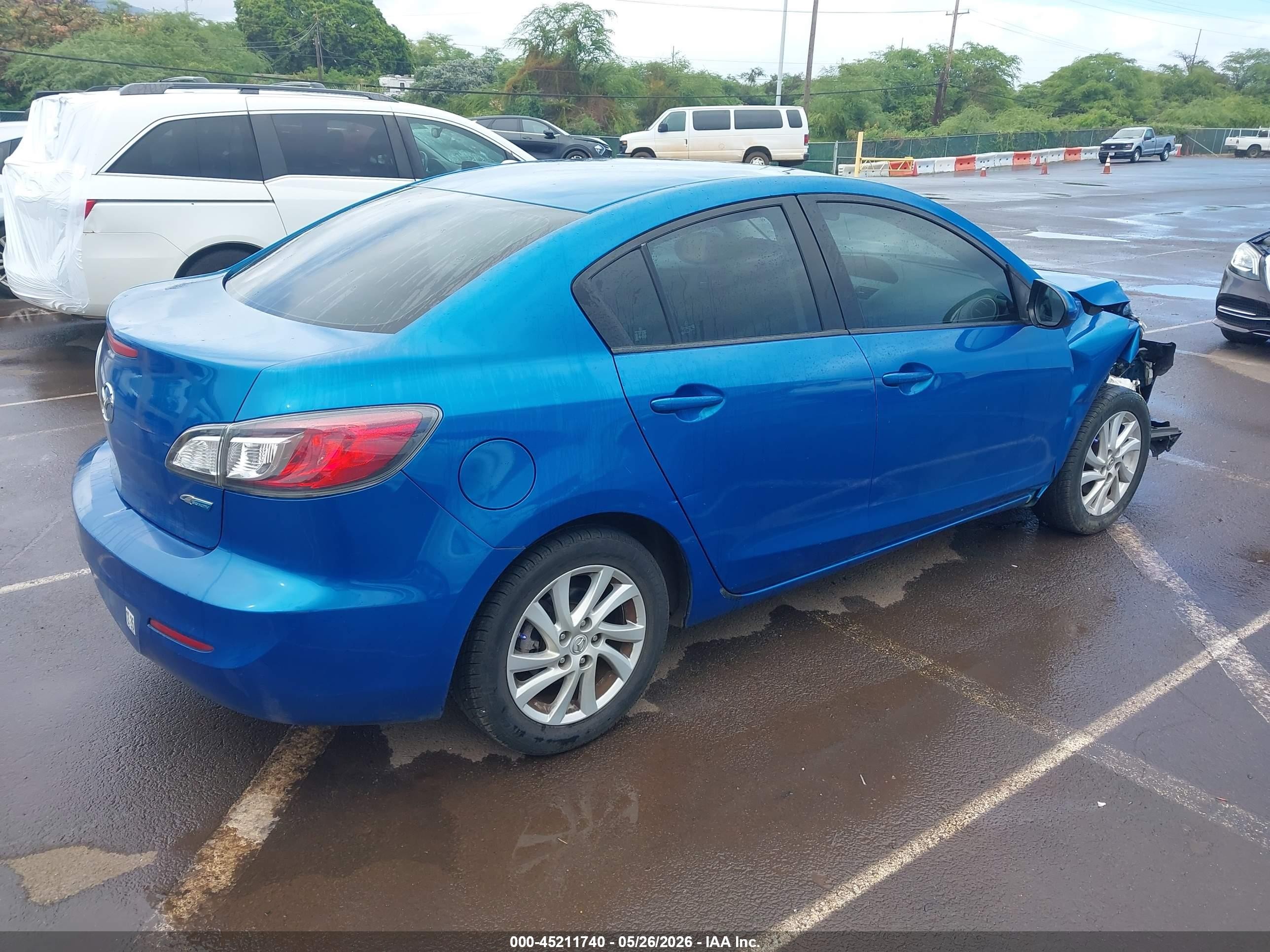 2012 Mazda Mazda3 I Touring Blue vin: JM1BL1V8XC1608787