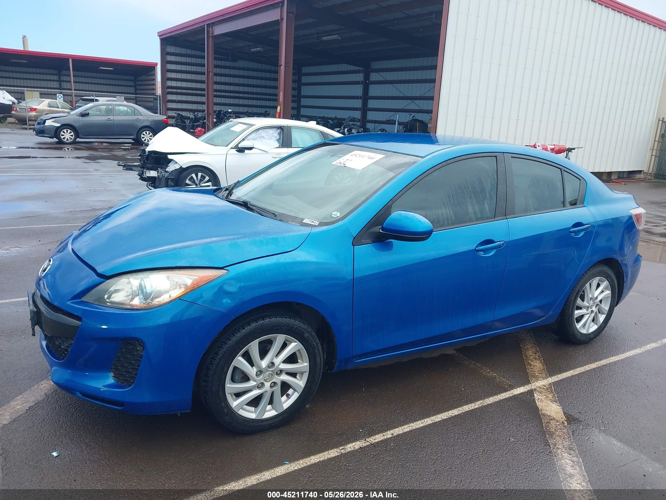 2012 Mazda Mazda3 I Touring Blue vin: JM1BL1V8XC1608787