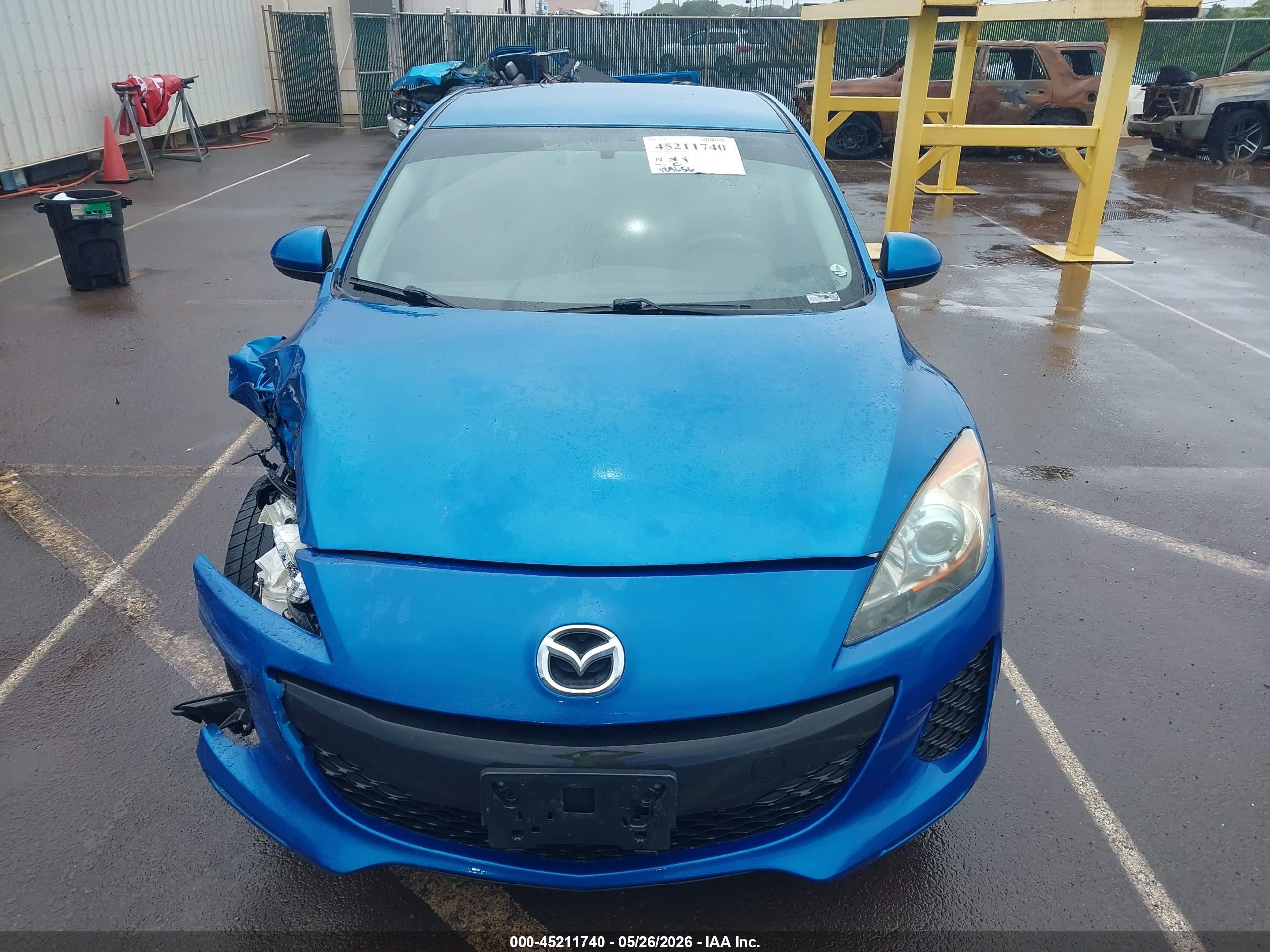 2012 Mazda Mazda3 I Touring Blue vin: JM1BL1V8XC1608787
