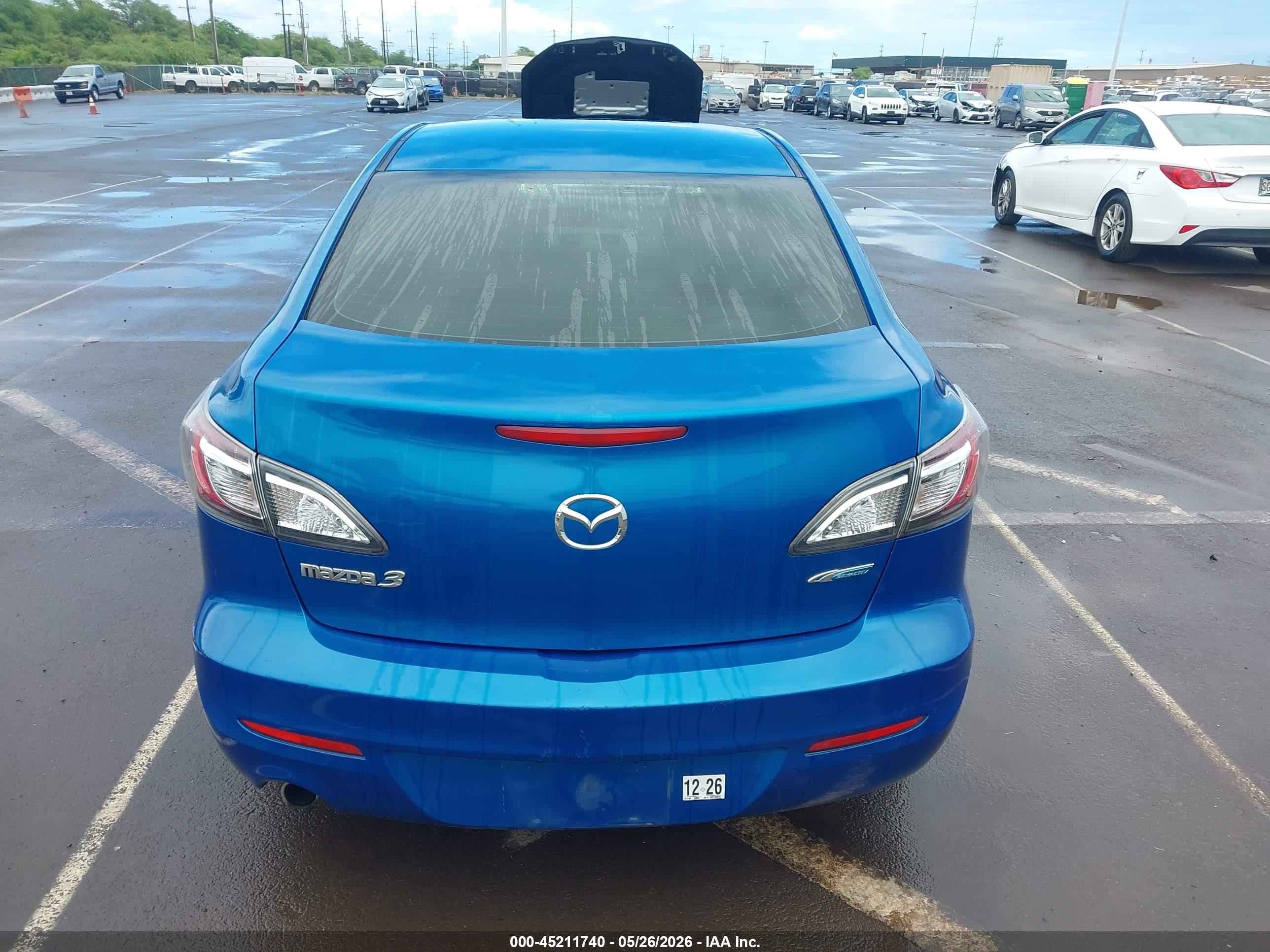2012 Mazda Mazda3 I Touring Blue vin: JM1BL1V8XC1608787